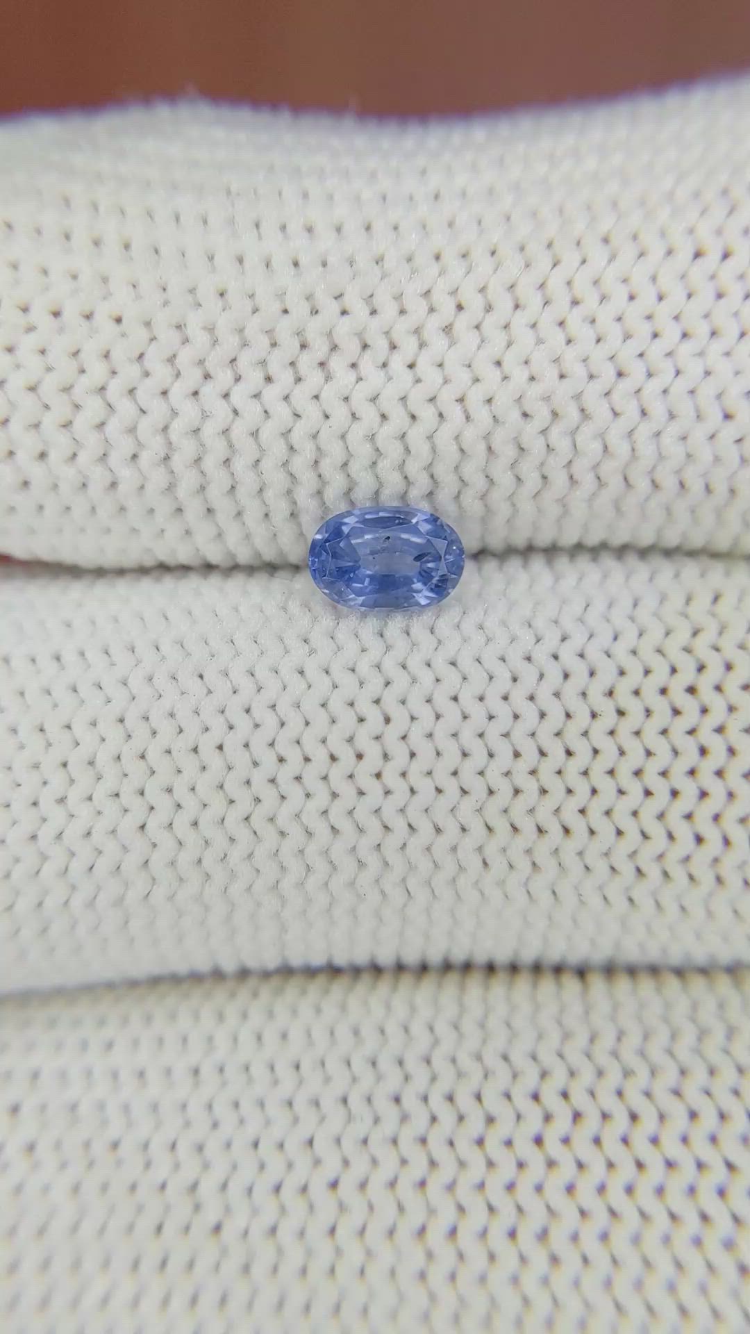 0.64 Ct. Blue Sapphire from Ceylon (Sri Lanka) Size Video