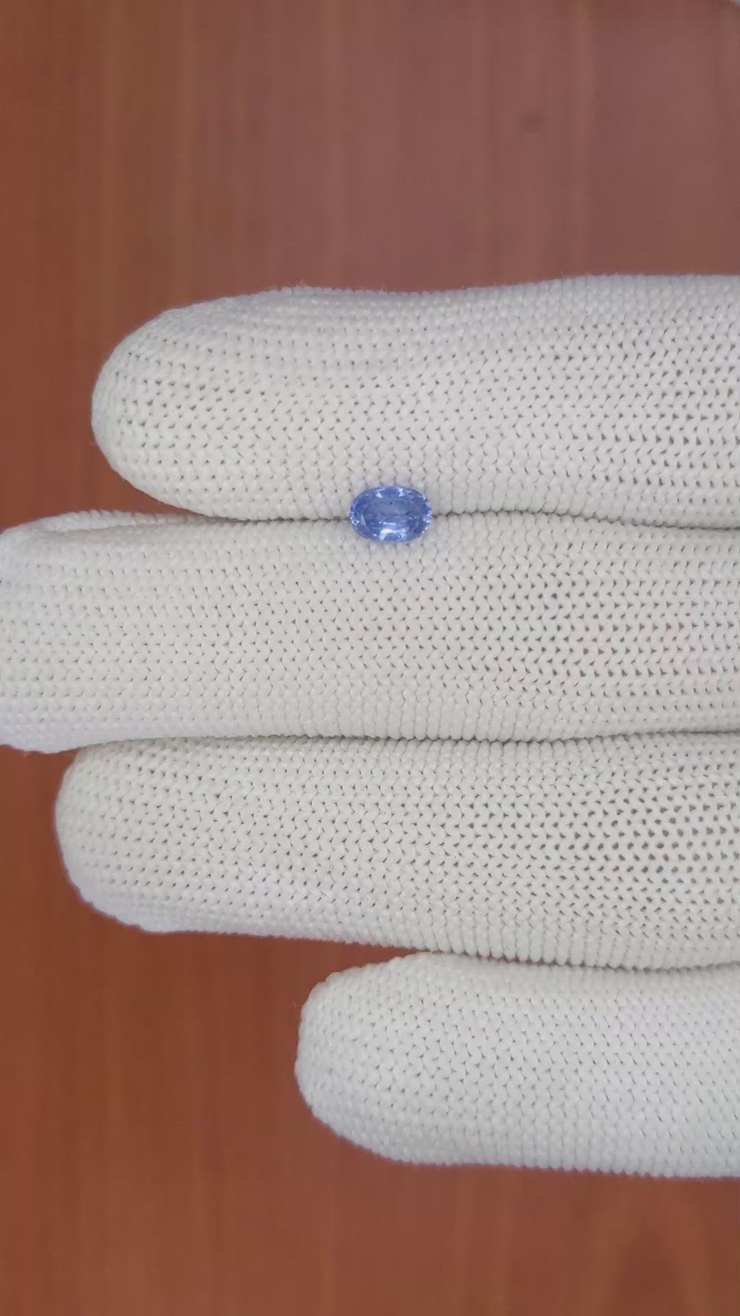 0.64 Ct. Blue Sapphire from Ceylon (Sri Lanka) Size Video