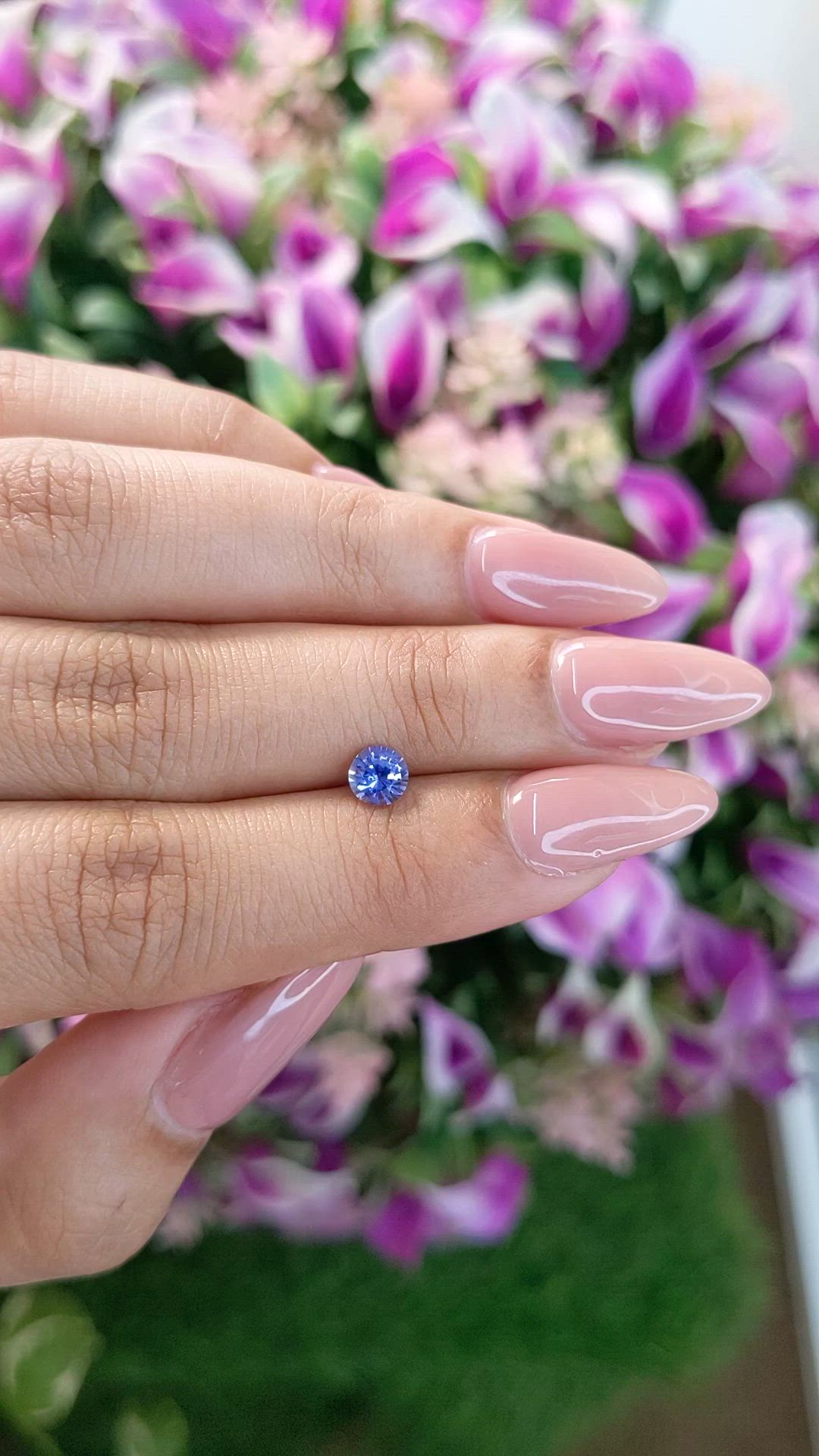 0.59 Ct. Blue Sapphire from Ceylon (Sri Lanka) Size Video