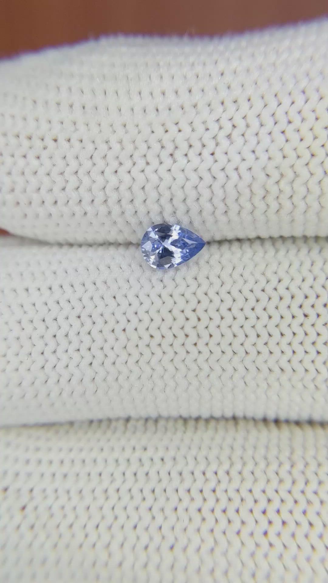 0.38 Ct. Blue Sapphire from Ceylon (Sri Lanka) Size Video