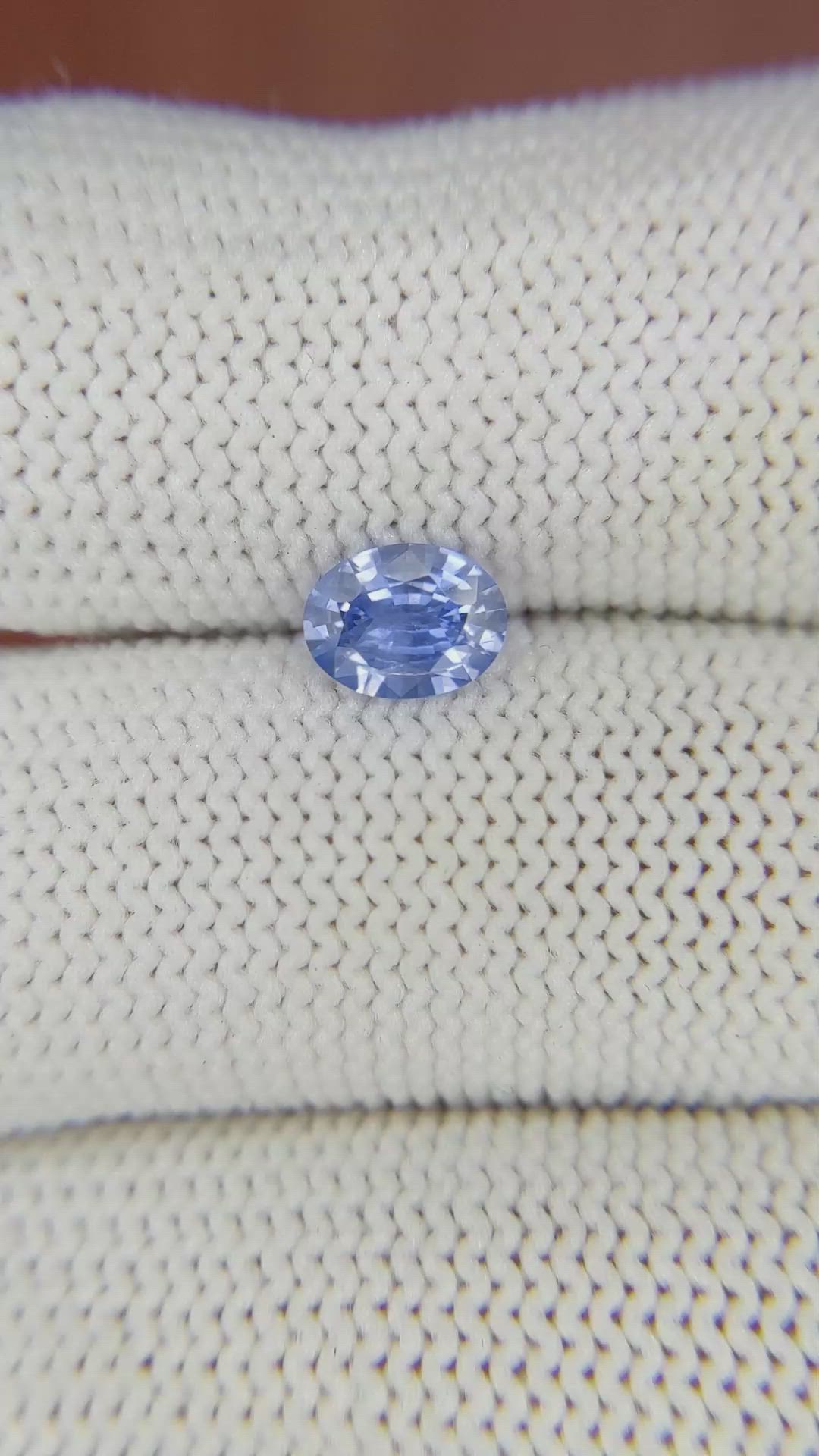 0.80 Ct. Blue Sapphire from Ceylon (Sri Lanka) Size Video