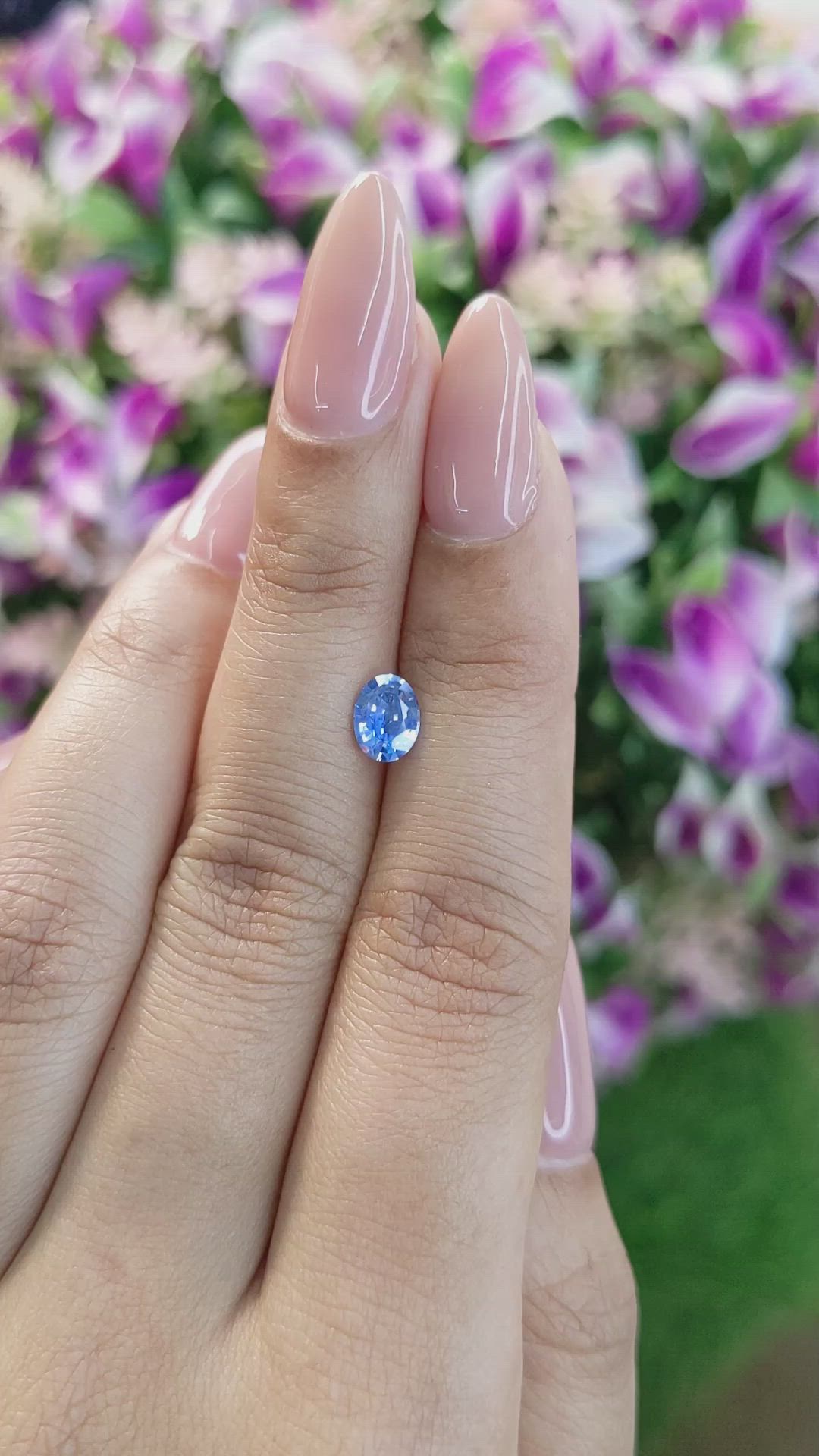 0.80 Ct. Blue Sapphire from Ceylon (Sri Lanka) Size Video