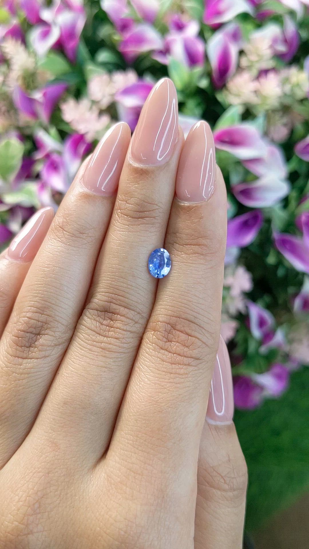 0.80 Ct. Blue Sapphire from Ceylon (Sri Lanka) Size Video