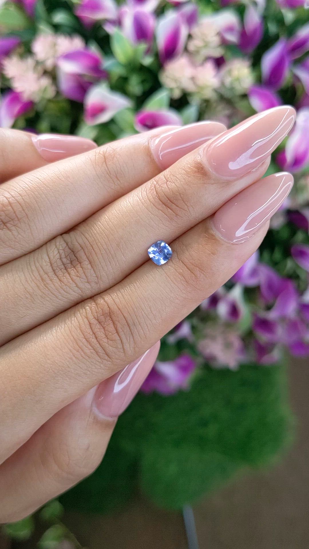 0.46 Ct. Blue Sapphire from Ceylon (Sri Lanka) Size Video