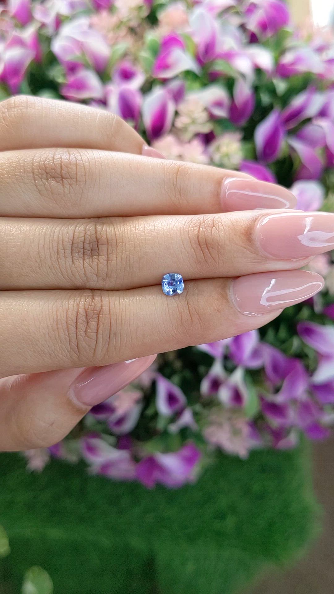 0.46 Ct. Blue Sapphire from Ceylon (Sri Lanka) Size Video