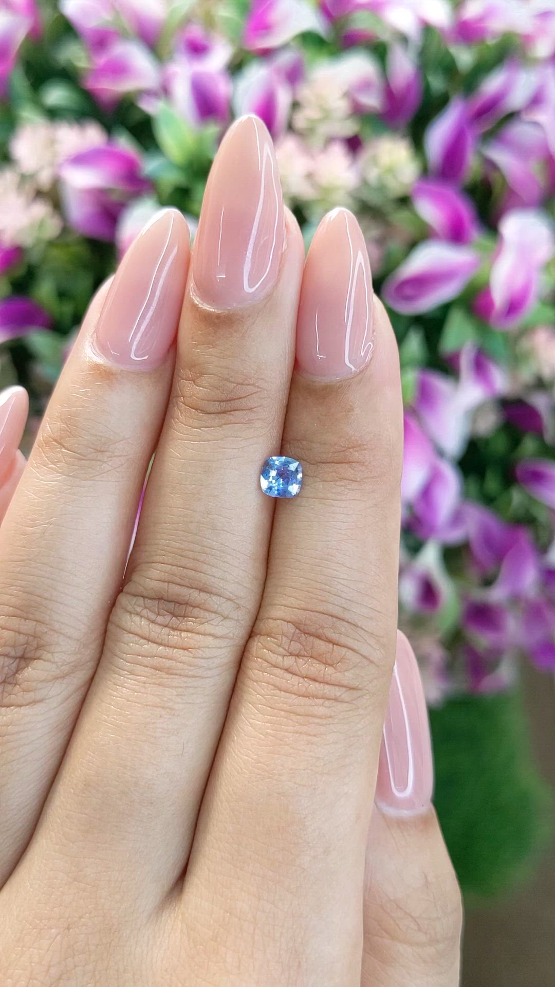 0.46 Ct. Blue Sapphire from Ceylon (Sri Lanka) Size Video