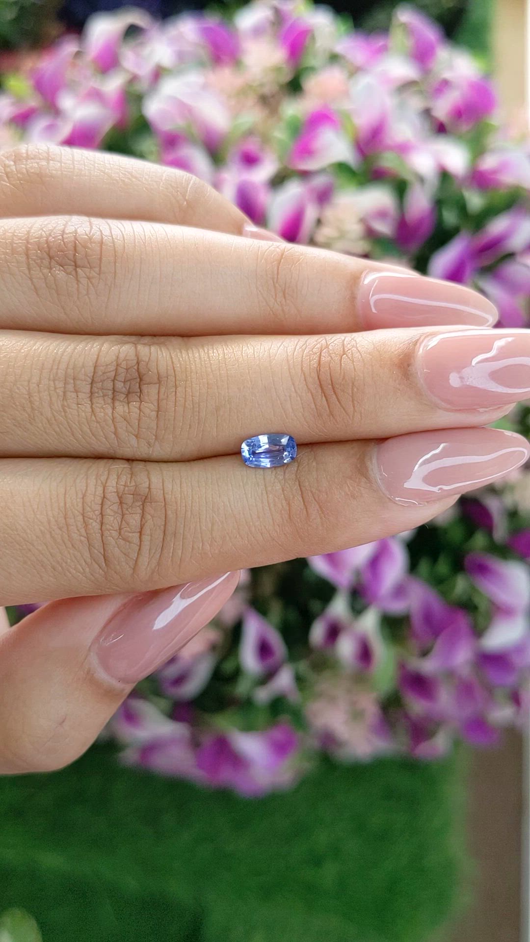 0.62 Ct. Blue Sapphire from Ceylon (Sri Lanka) Size Video