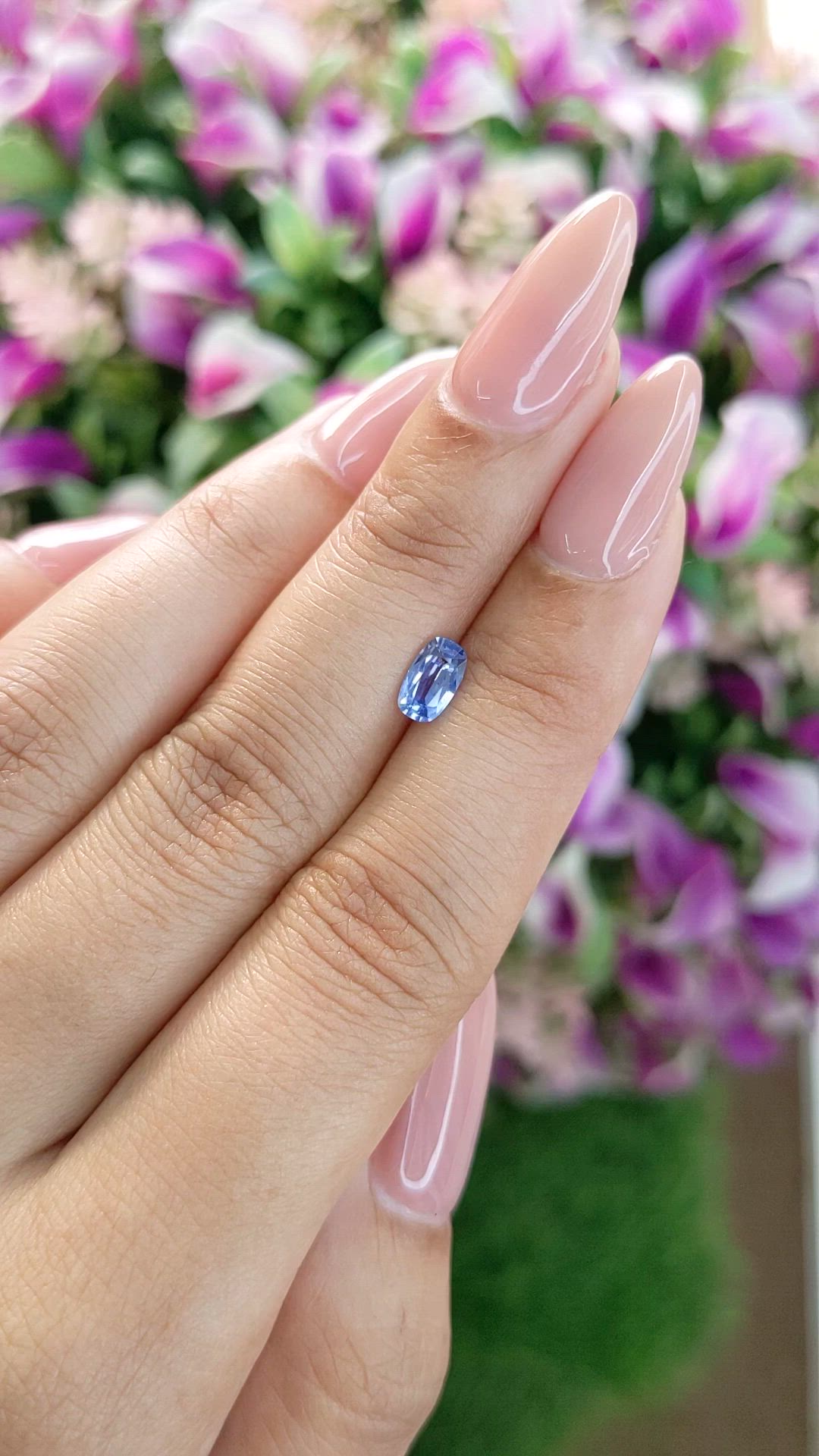 0.62 Ct. Blue Sapphire from Ceylon (Sri Lanka) Size Video