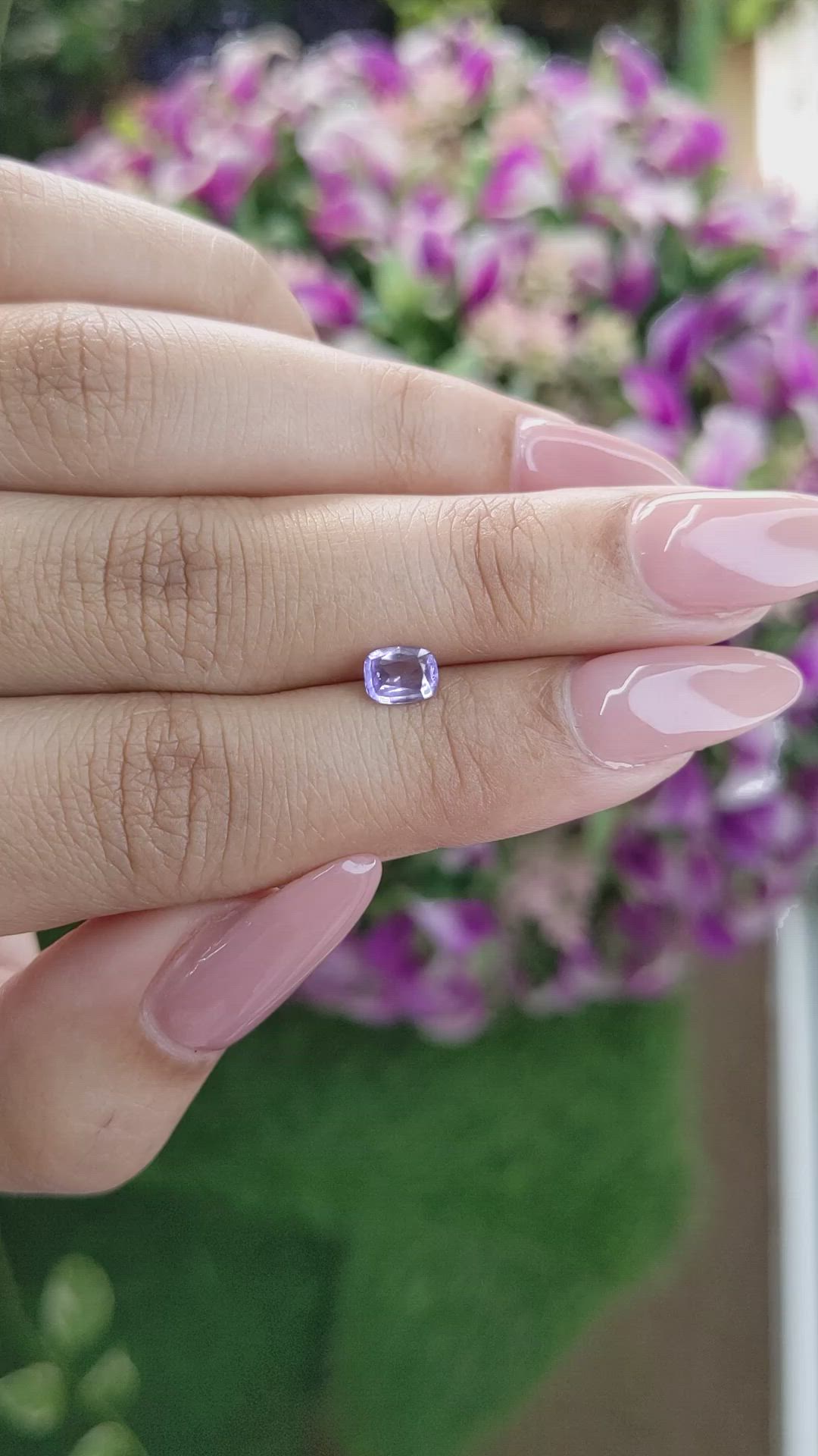 0.51 Ct. Purple Sapphire from Ceylon (Sri Lanka) Size Video
