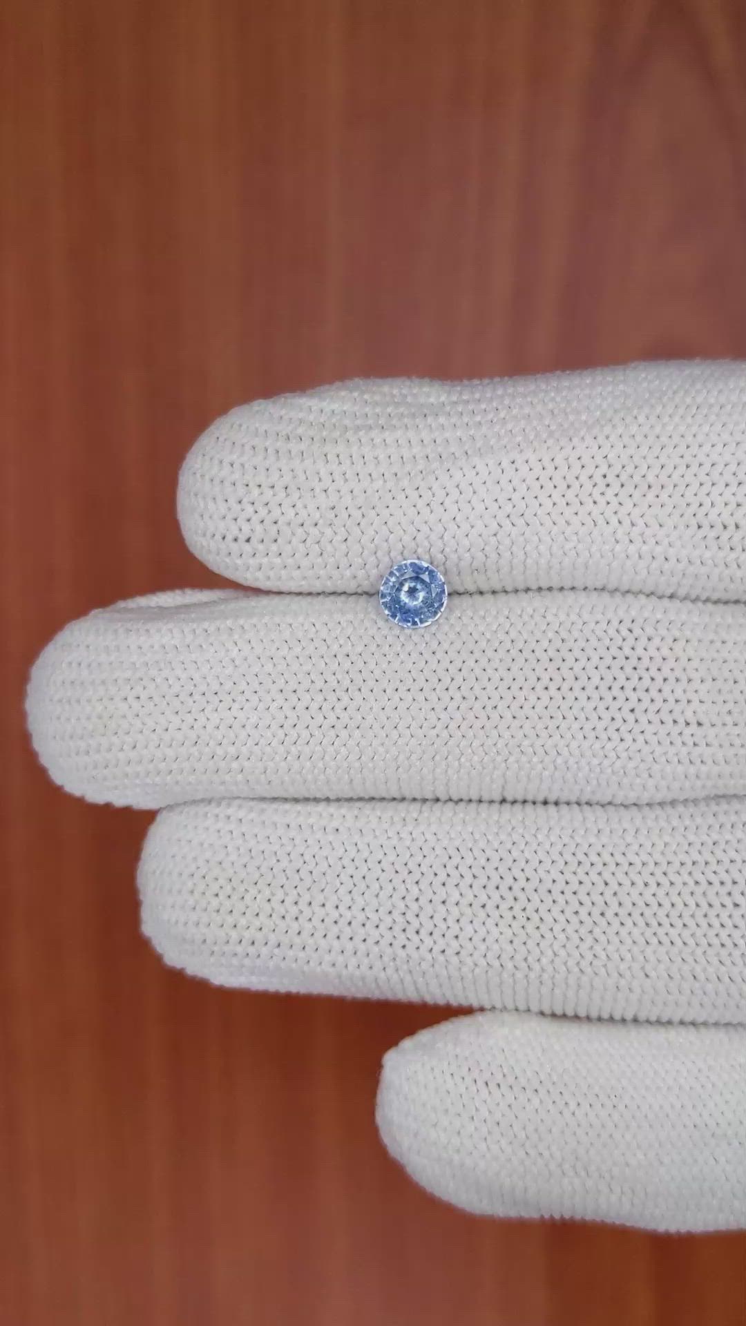 0.57 Ct. Blue Sapphire from Ceylon (Sri Lanka) Size Video