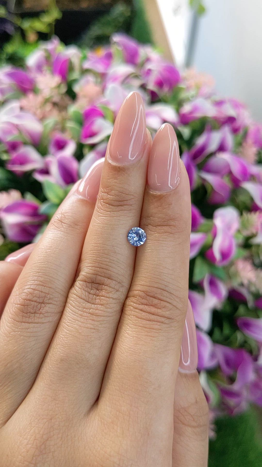 0.57 Ct. Blue Sapphire from Ceylon (Sri Lanka) Size Video