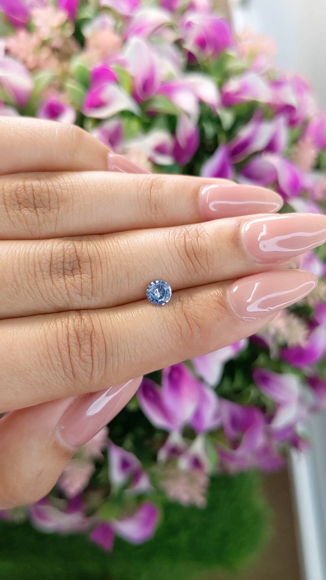 0.57 Ct. Blue Sapphire from Ceylon (Sri Lanka) Size Video
