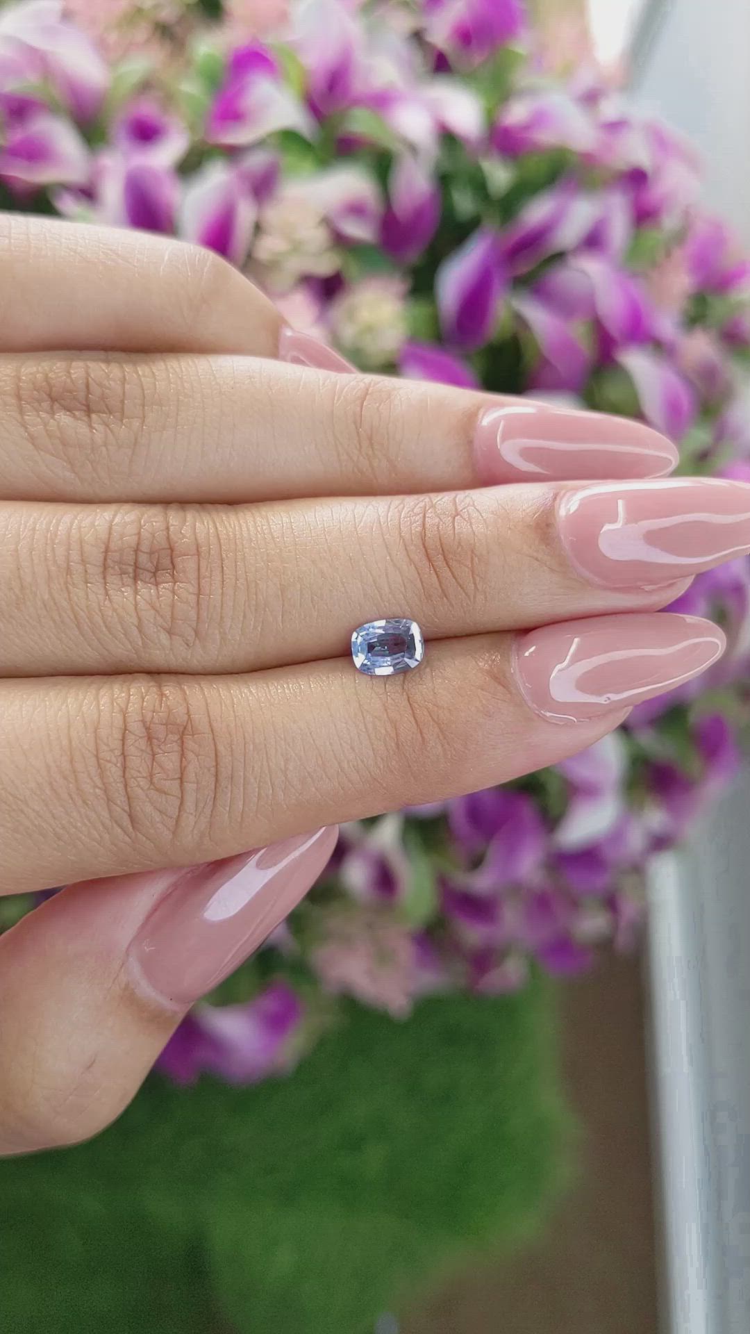 0.66 Ct. Blue Sapphire from Ceylon (Sri Lanka) Size Video