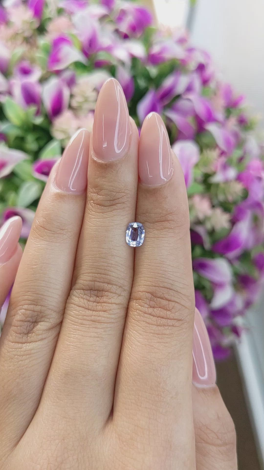 0.66 Ct. Blue Sapphire from Ceylon (Sri Lanka) Size Video
