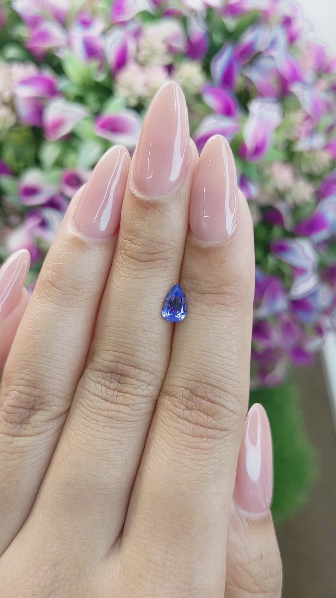 0.77 Ct. Blue Sapphire from Ceylon (Sri Lanka) Size Video