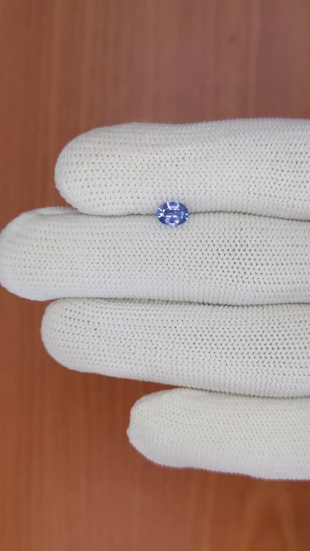 0.52 Ct. Violet Sapphire from Ceylon (Sri Lanka) Size Video