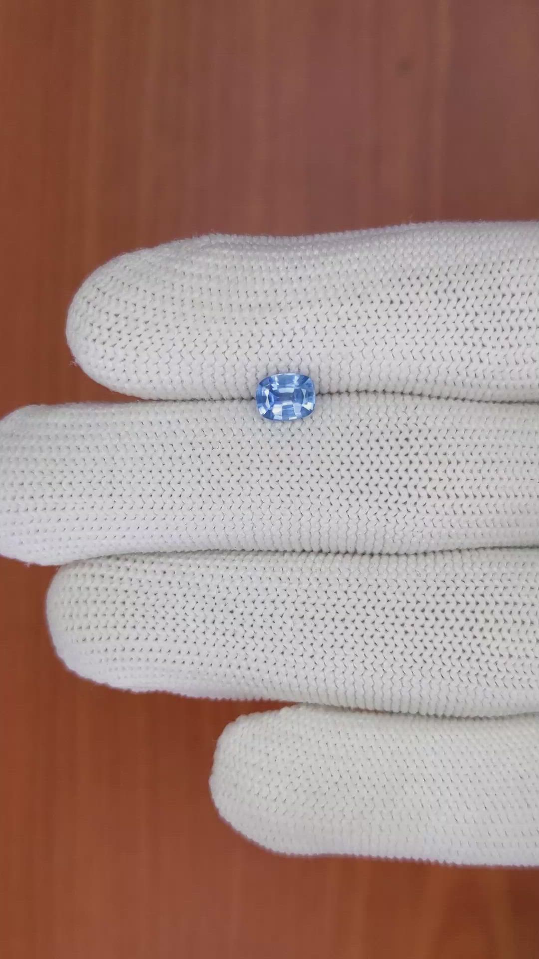 0.76 Ct. Blue Sapphire from Ceylon (Sri Lanka) Size Video