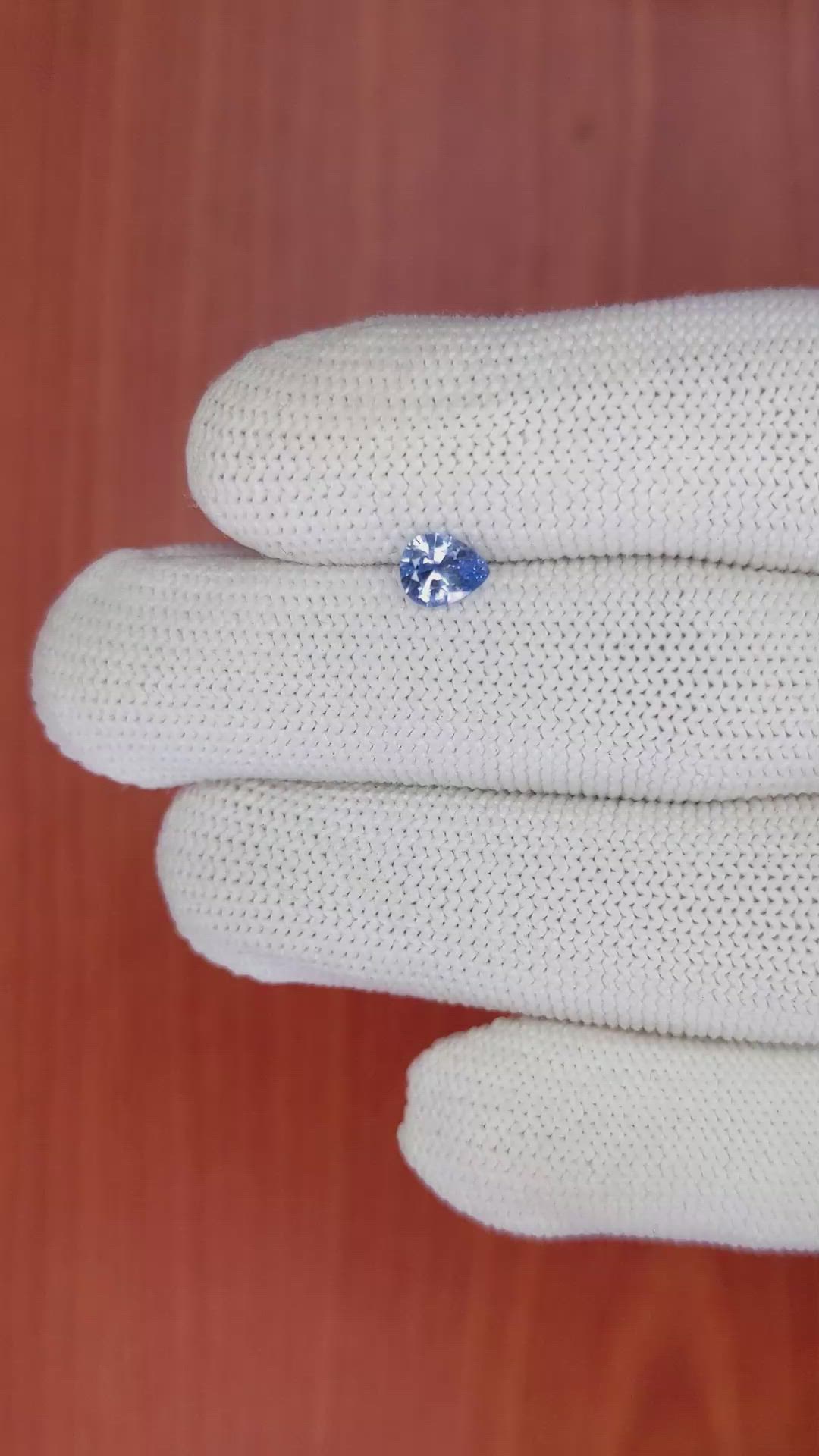 0.66 Ct. Blue Sapphire from Ceylon (Sri Lanka) Size Video