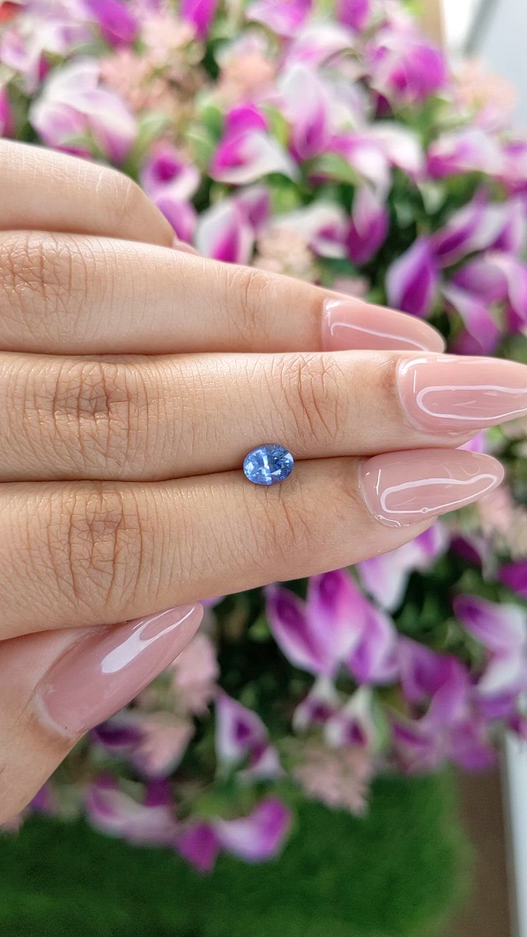 0.73 Ct. Blue Sapphire from Ceylon (Sri Lanka) Size Video
