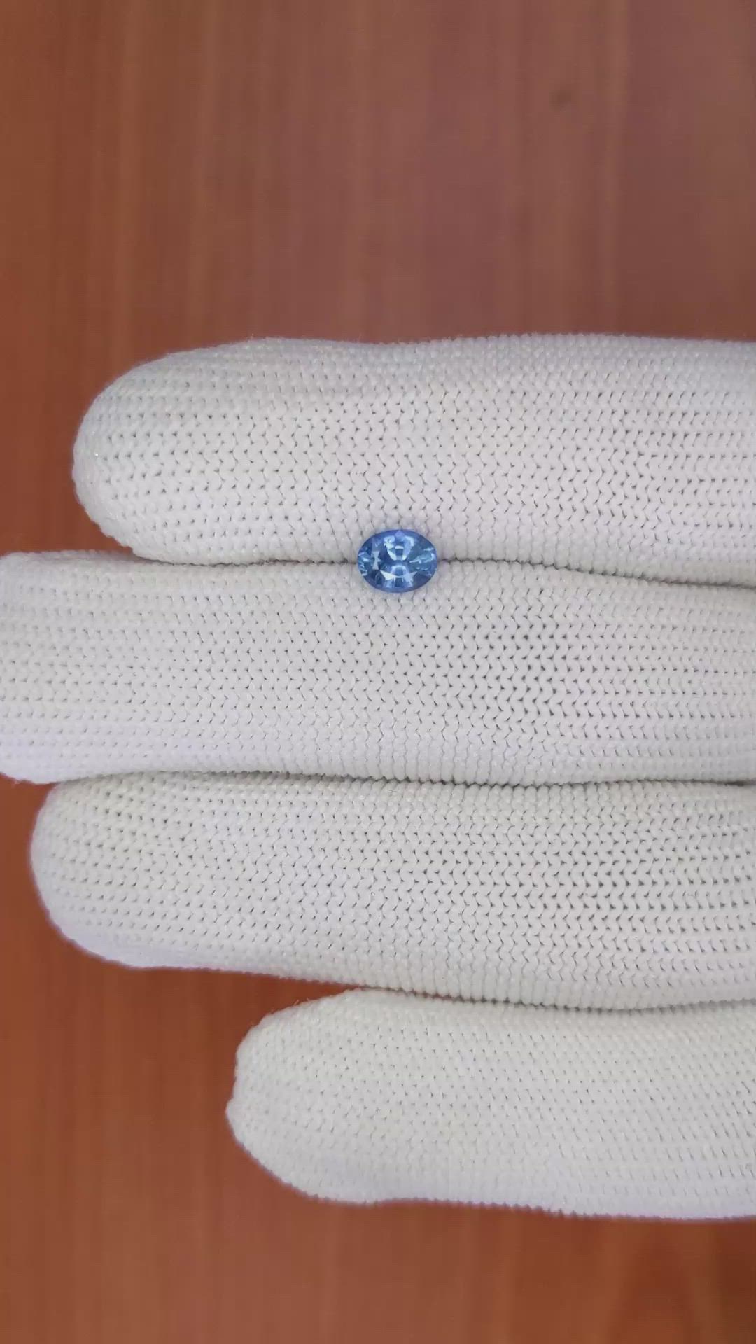0.73 Ct. Blue Sapphire from Ceylon (Sri Lanka) Size Video
