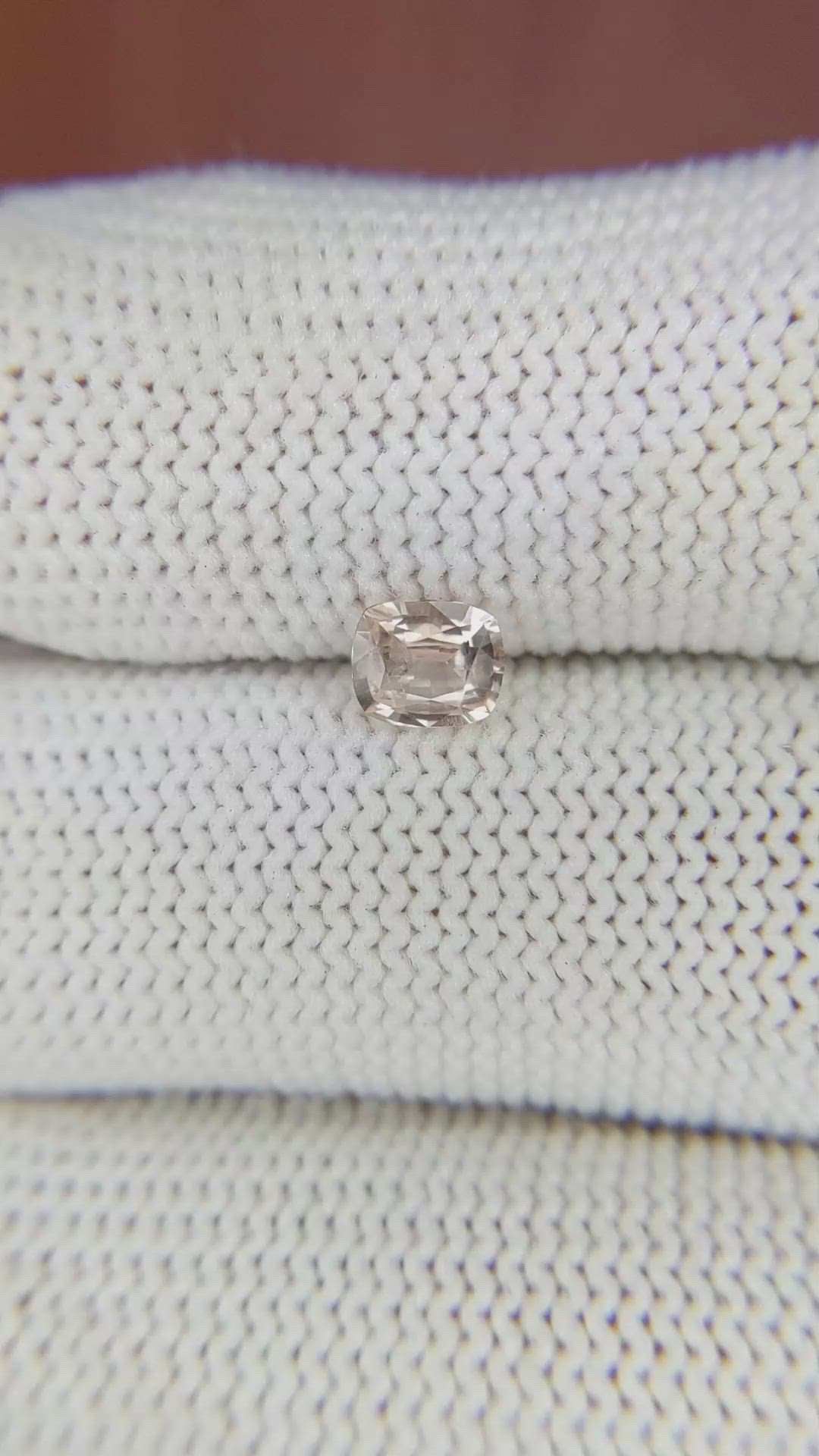0.55 Ct. Peach Sapphire from Ceylon (Sri Lanka) Size Video