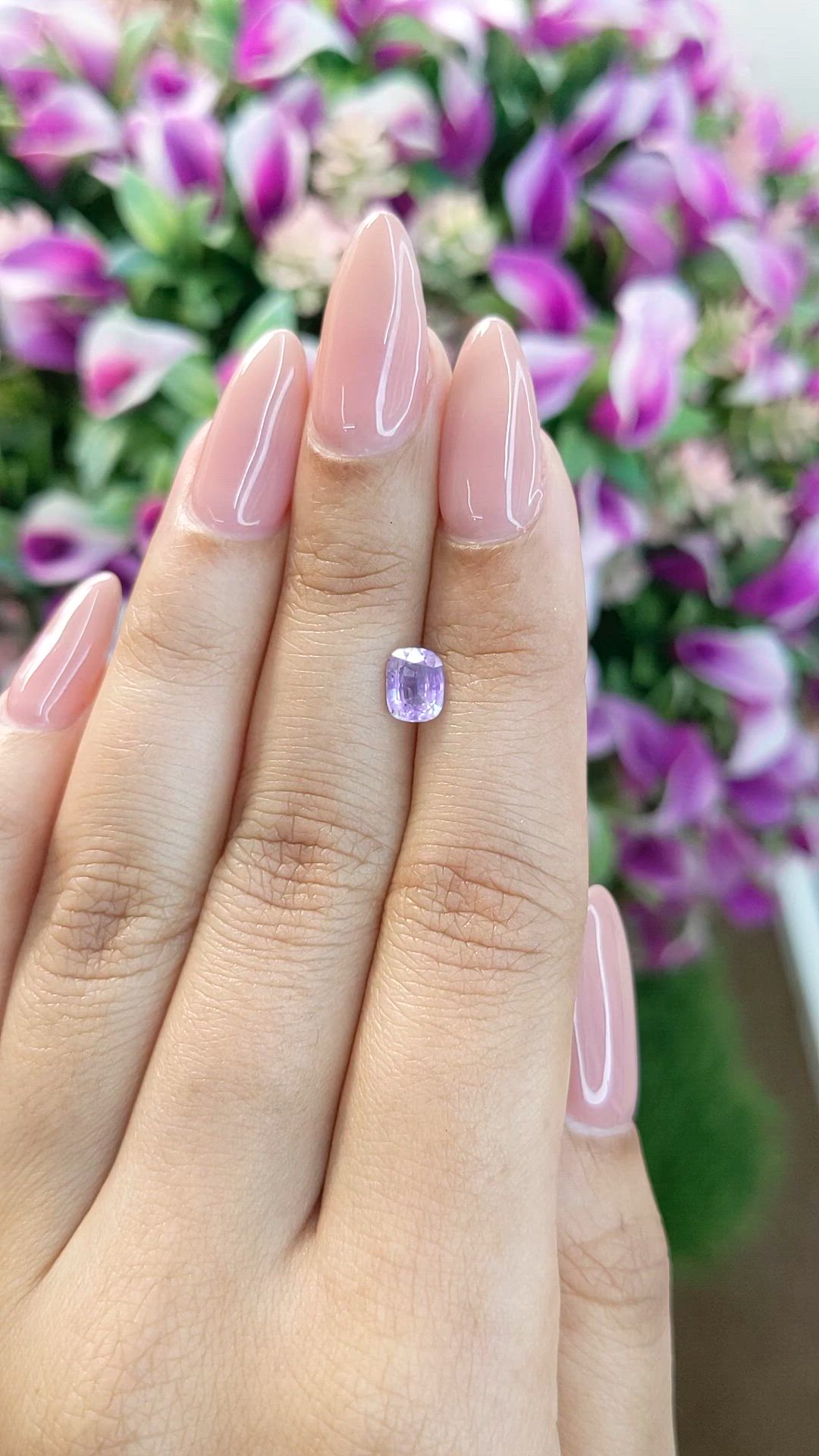 0.95 Ct. Purple Sapphire from Ceylon (Sri Lanka) Size Video