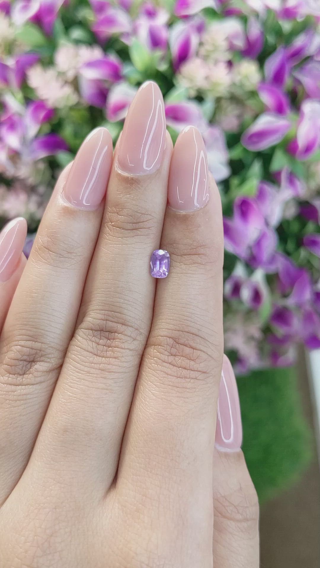 0.72 Ct. Purple Sapphire from Ceylon (Sri Lanka) Size Video
