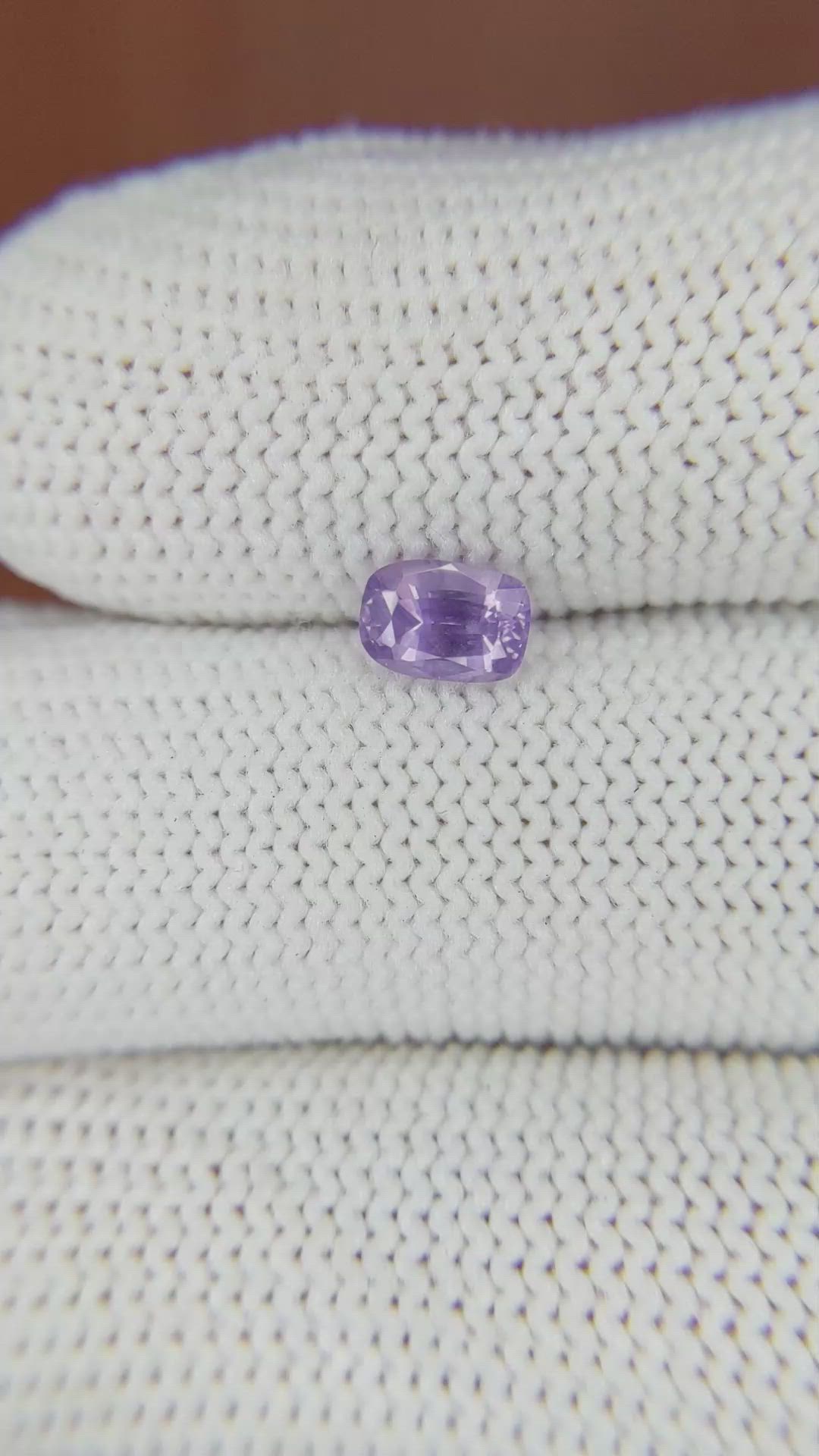 0.72 Ct. Purple Sapphire from Ceylon (Sri Lanka) Size Video