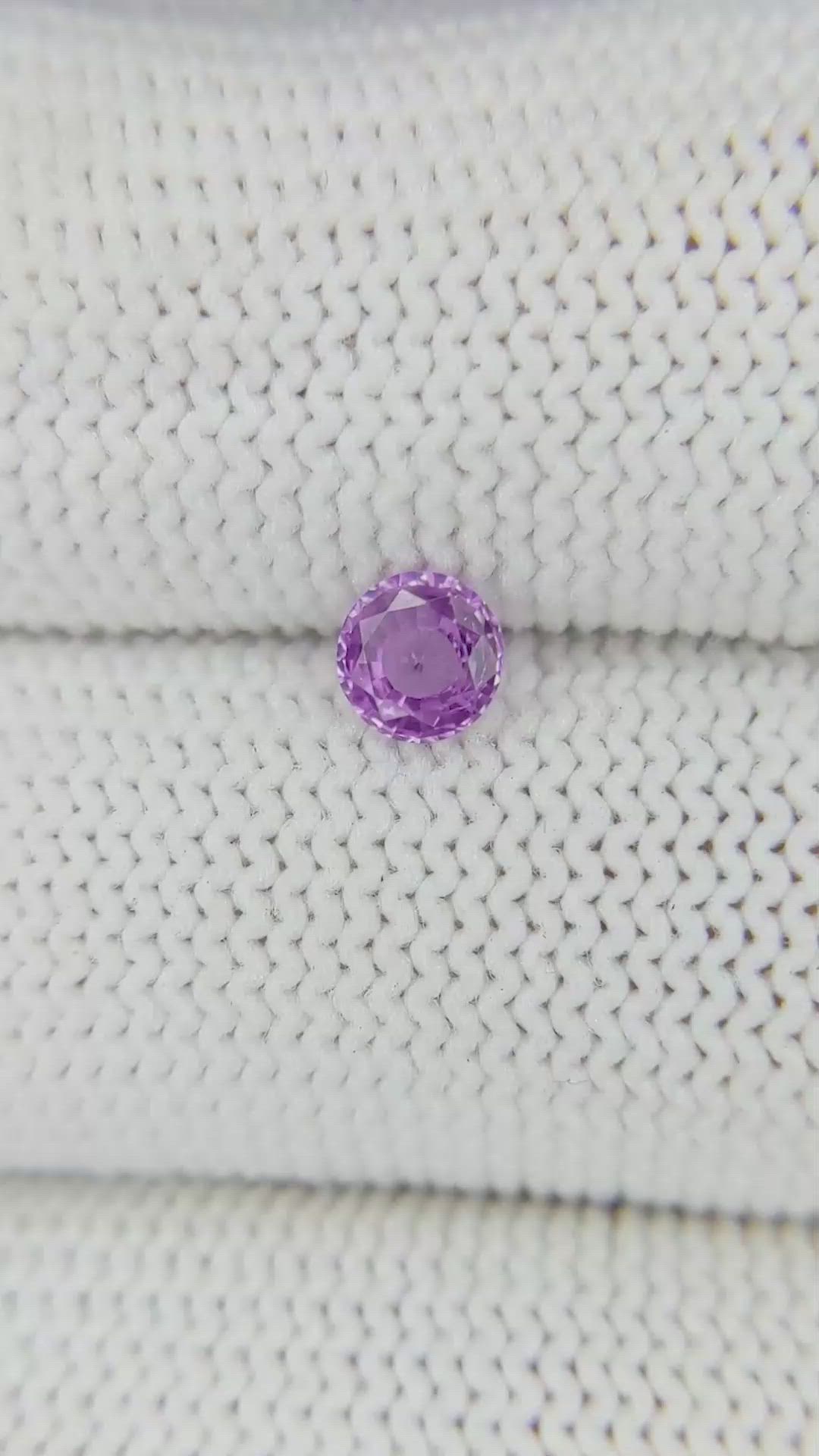 0.43 Ct. Purple Sapphire from Ceylon (Sri Lanka) Size Video