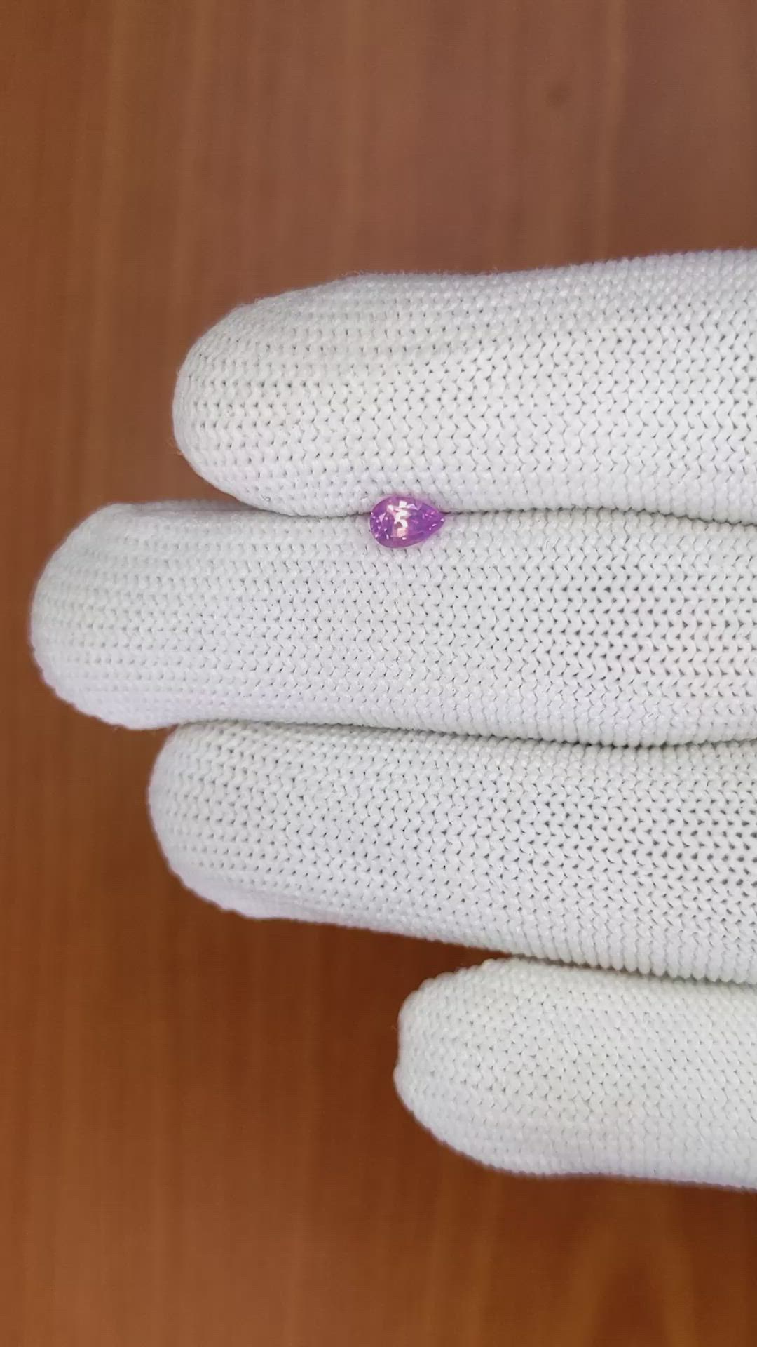 0.48 Ct. Pinkish Purple Sapphire from Ceylon (Sri Lanka) Size Video