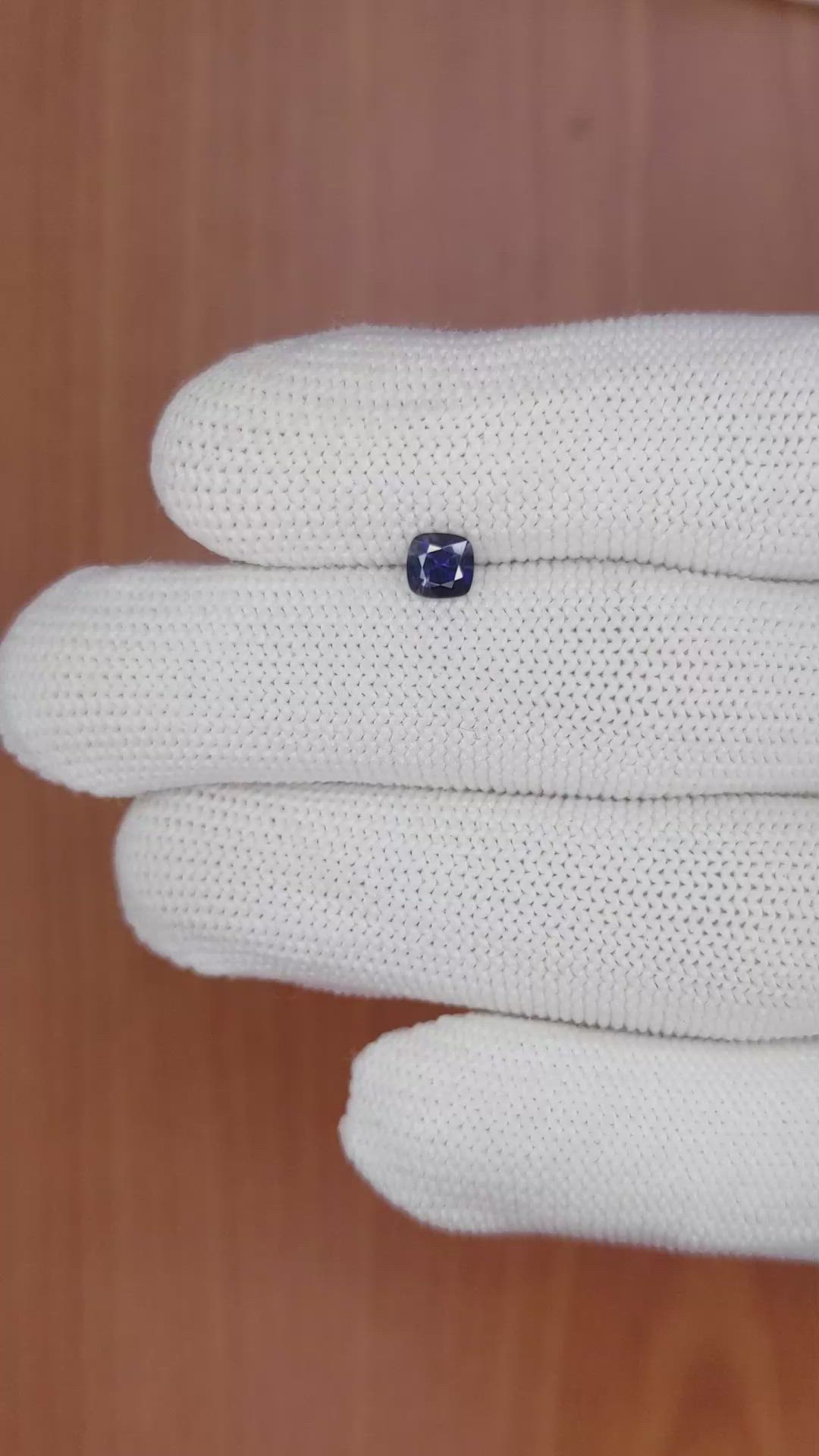 0.55 Ct. Blue Sapphire from Ceylon (Sri Lanka) Size Video