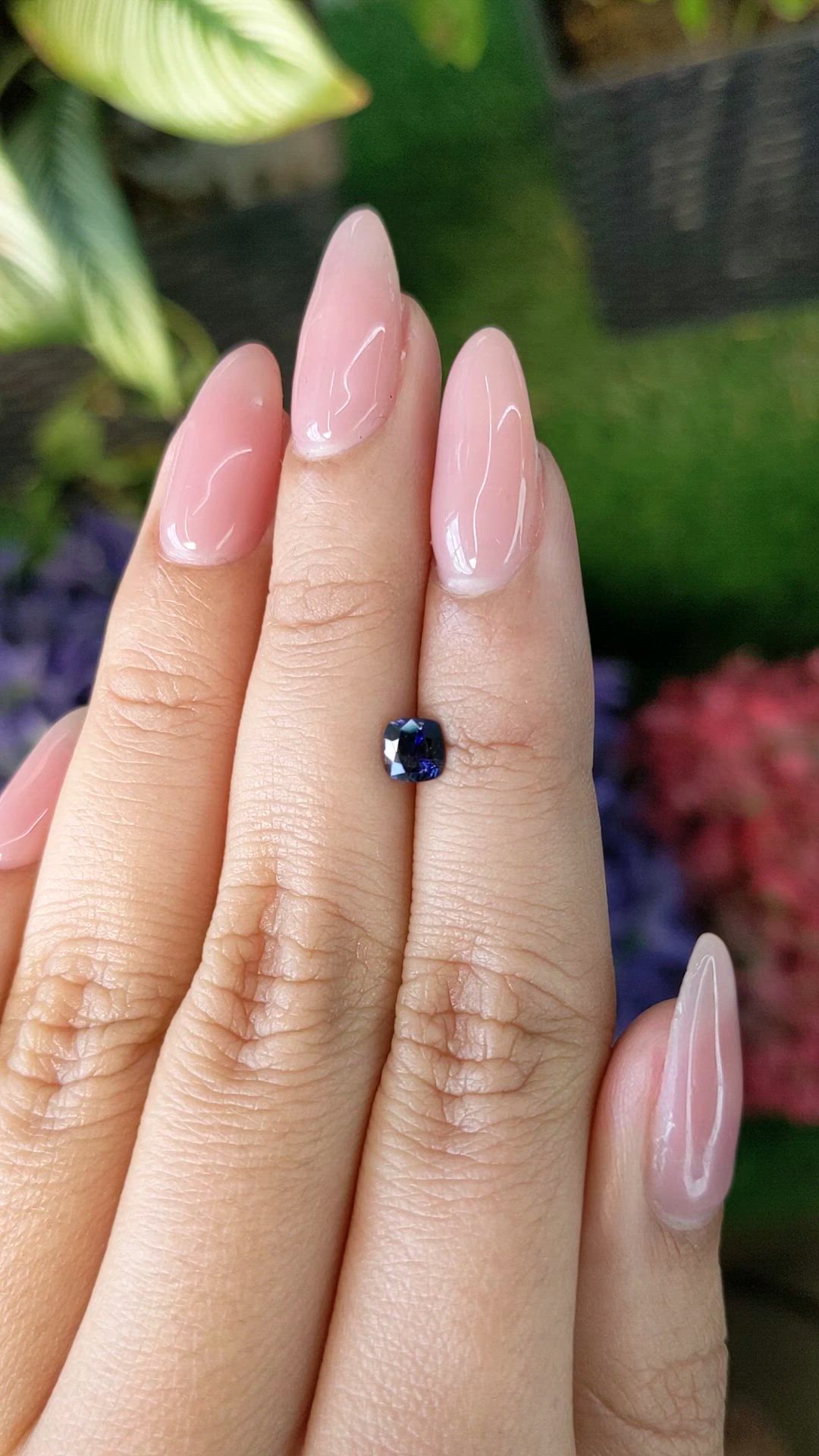 0.55 Ct. Blue Sapphire from Ceylon (Sri Lanka) Size Video