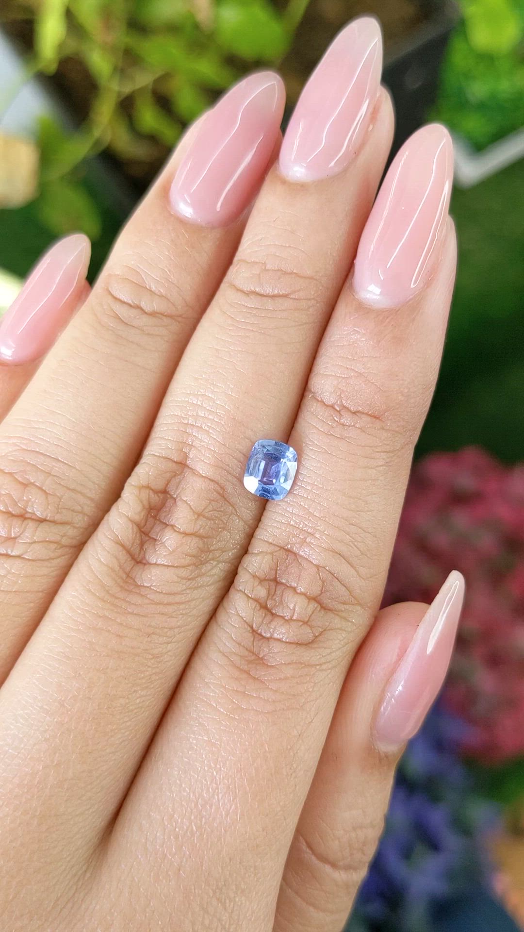 0.84 Ct. Blue Sapphire from Ceylon (Sri Lanka) Size Video