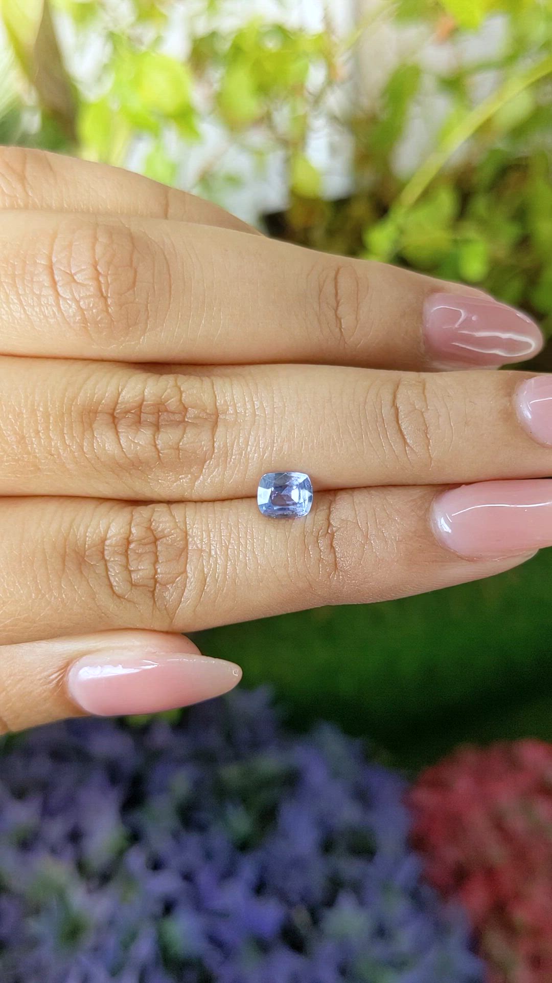 0.84 Ct. Blue Sapphire from Ceylon (Sri Lanka) Size Video