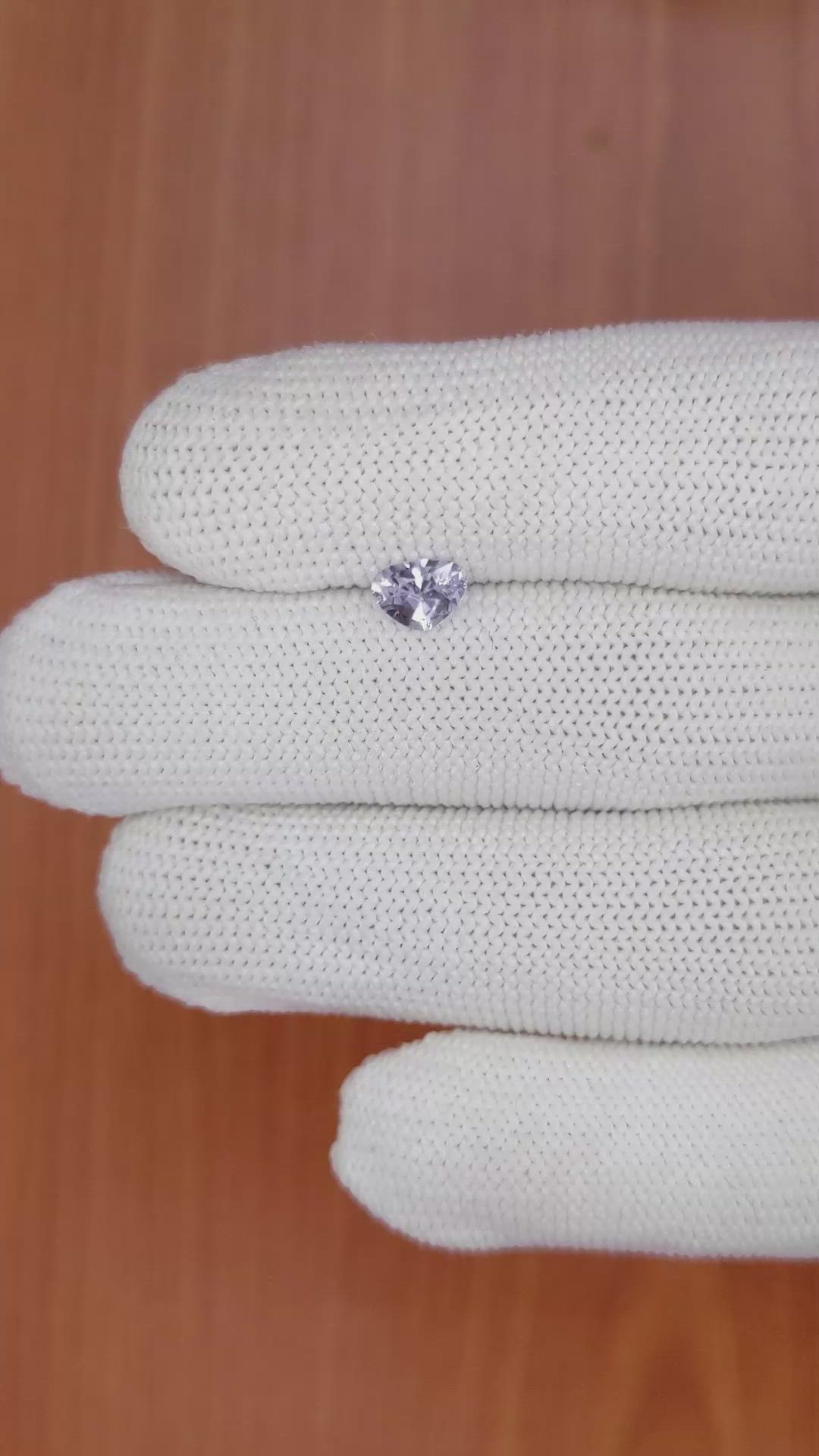 0.77 Ct. Purple Sapphire from Ceylon (Sri Lanka) Size Video