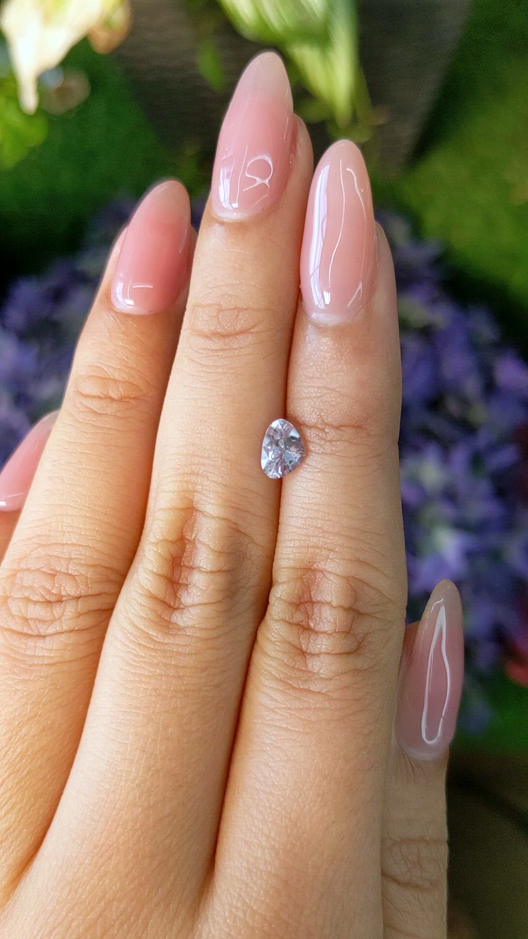 0.77 Ct. Purple Sapphire from Ceylon (Sri Lanka) Size Video