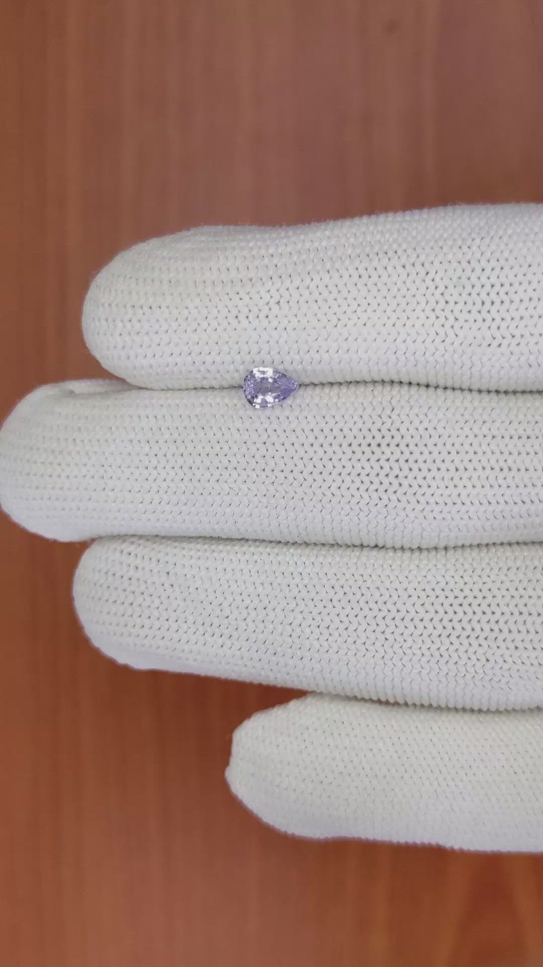 0.47 Ct. Purple Sapphire from Ceylon (Sri Lanka) Size Video