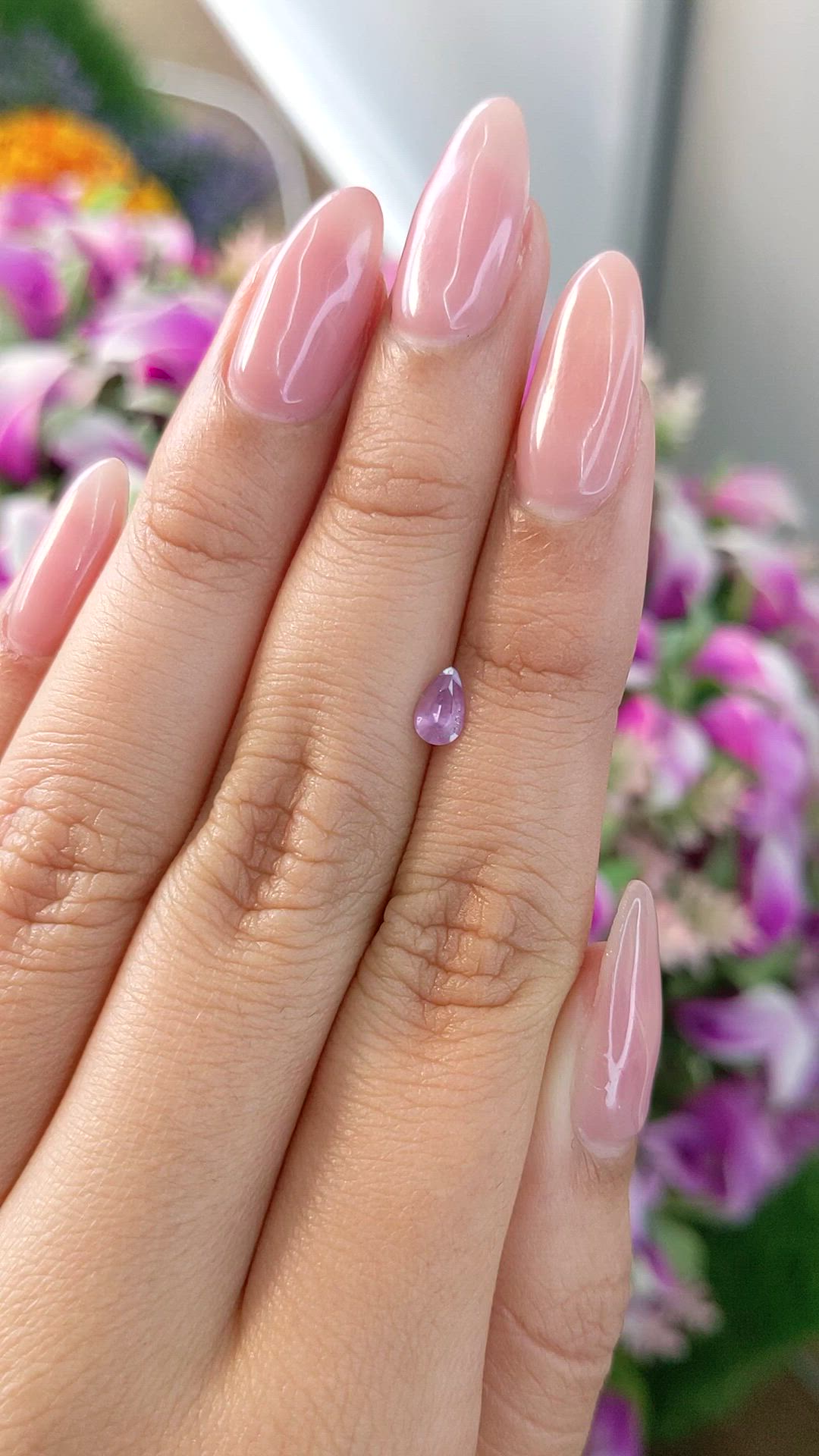 0.34 Ct. Pink Sapphire from Ceylon (Sri Lanka) Size Video