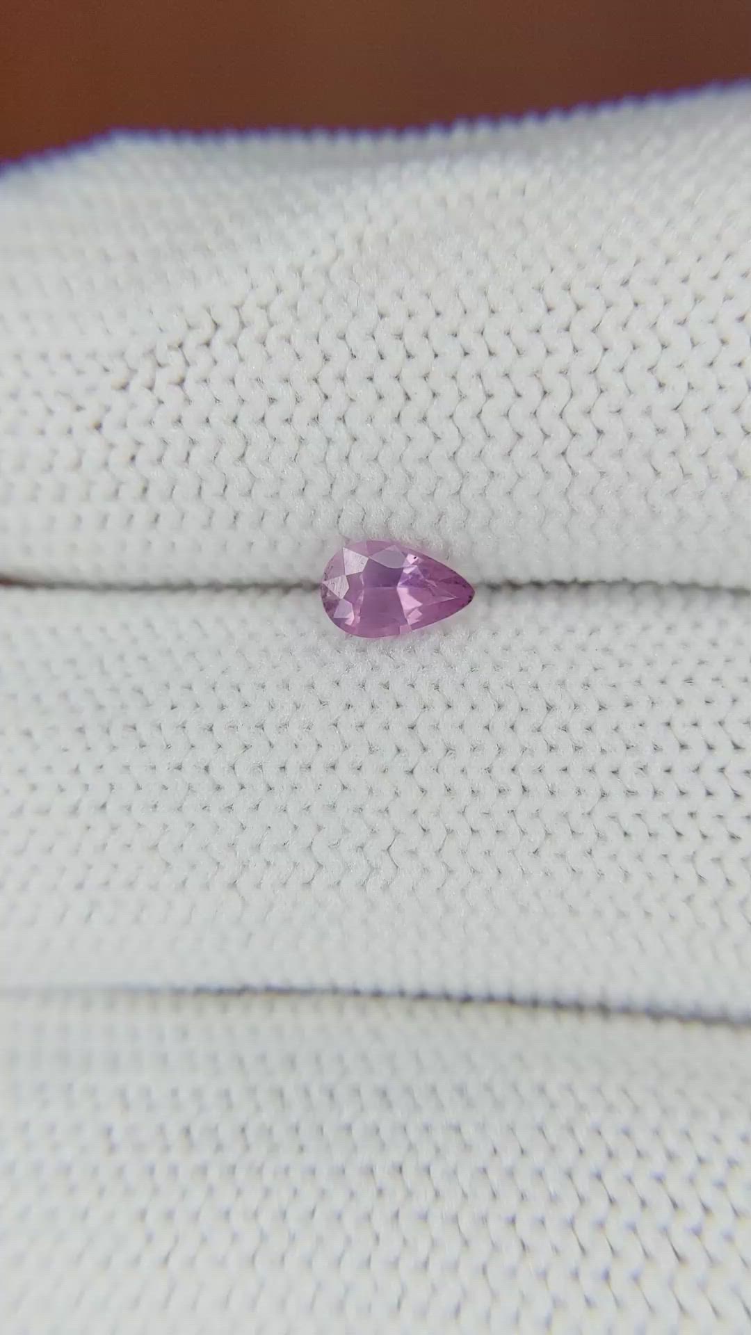 0.34 Ct. Pink Sapphire from Ceylon (Sri Lanka) Size Video