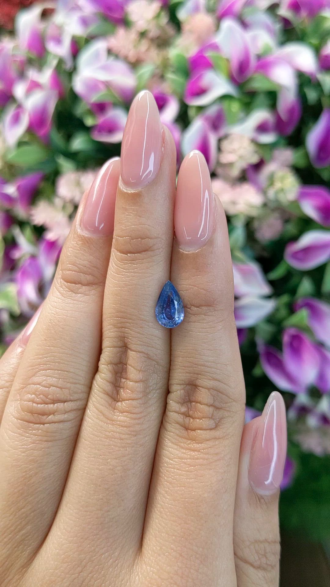 1.47 Ct. Blue Sapphire from Ceylon (Sri Lanka) Size Video