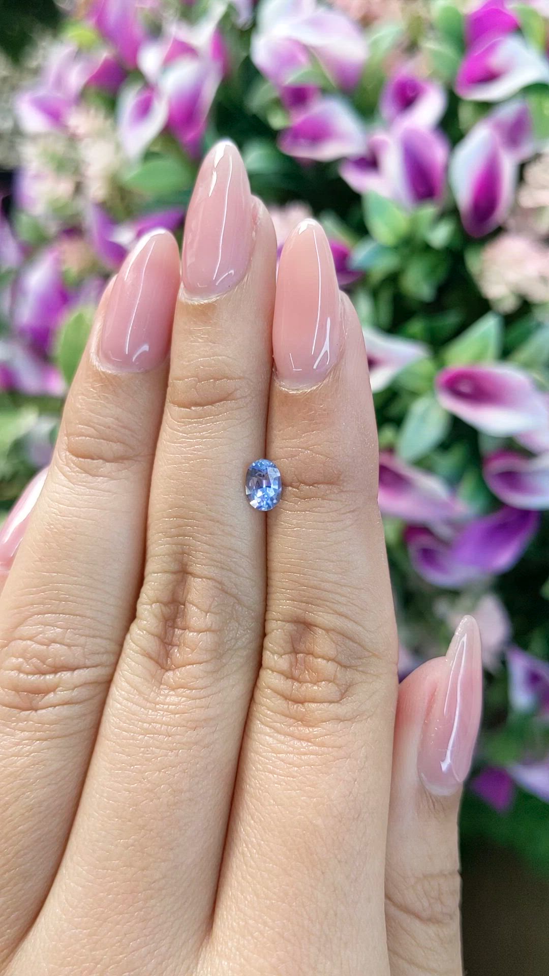 0.60 Ct. Blue Sapphire from Ceylon (Sri Lanka) Size Video