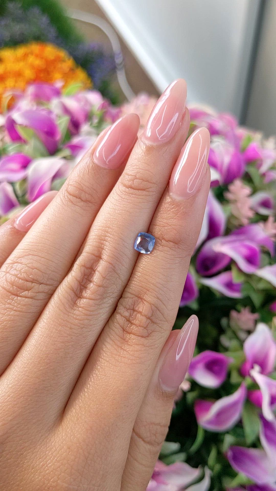 0.59 Ct. Blue Sapphire from Ceylon (Sri Lanka) Size Video