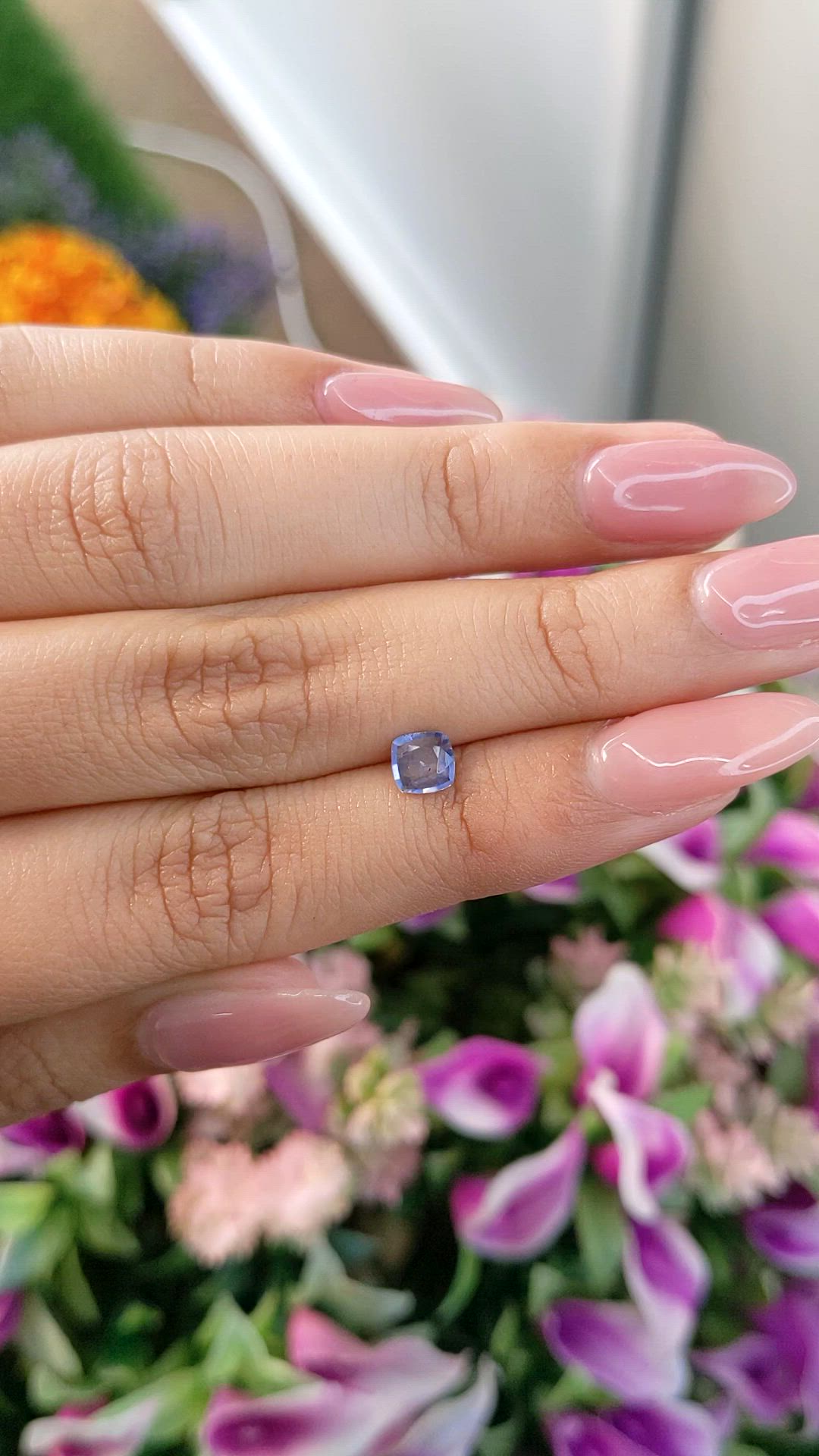 0.59 Ct. Blue Sapphire from Ceylon (Sri Lanka) Size Video