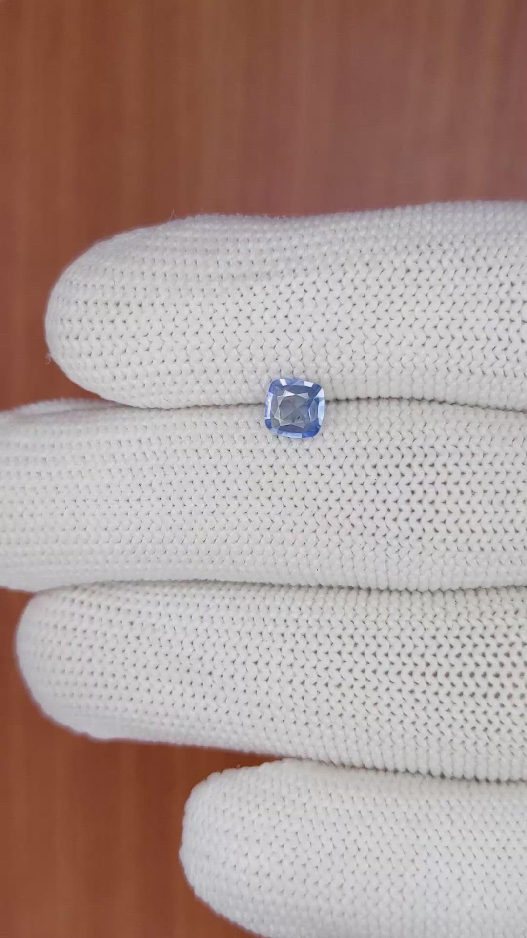 0.59 Ct. Blue Sapphire from Ceylon (Sri Lanka) Size Video