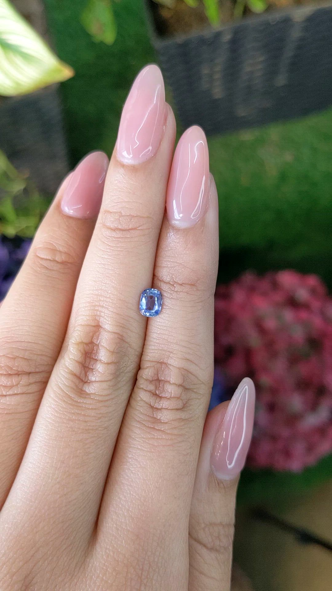 0.62 Ct. Blue Sapphire from Ceylon (Sri Lanka) Size Video