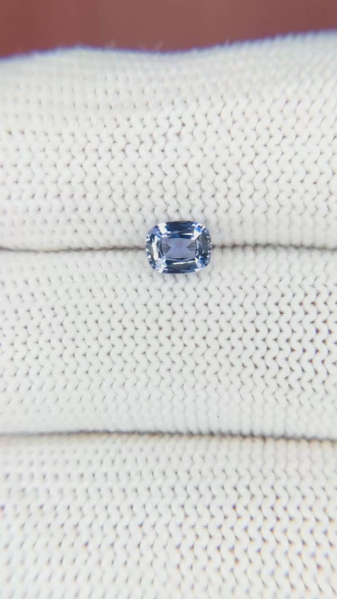 0.62 Ct. Blue Sapphire from Ceylon (Sri Lanka) Size Video