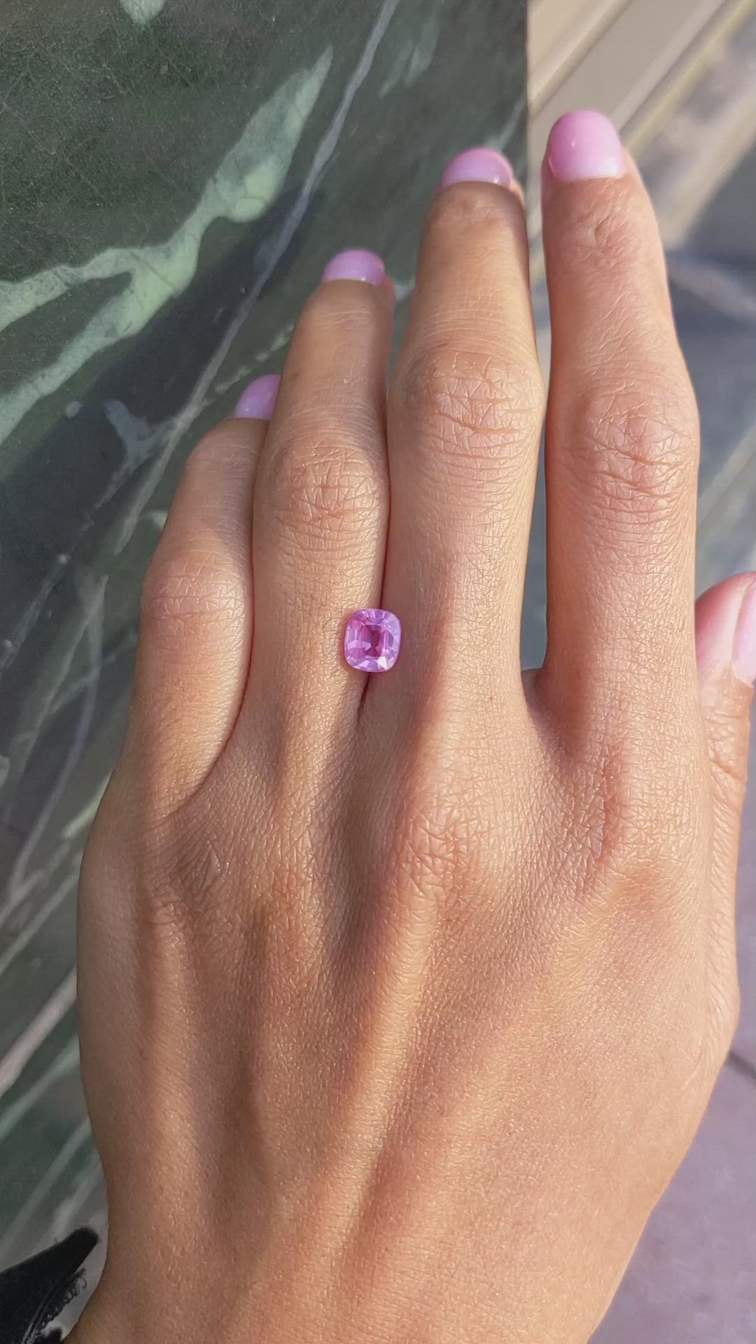 1.86 Ct. Pink Sapphire from Ceylon (Sri Lanka) Size Video