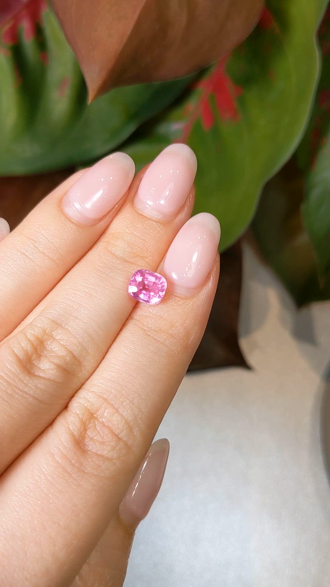 1.86 Ct. Pink Sapphire from Ceylon (Sri Lanka) Size Video