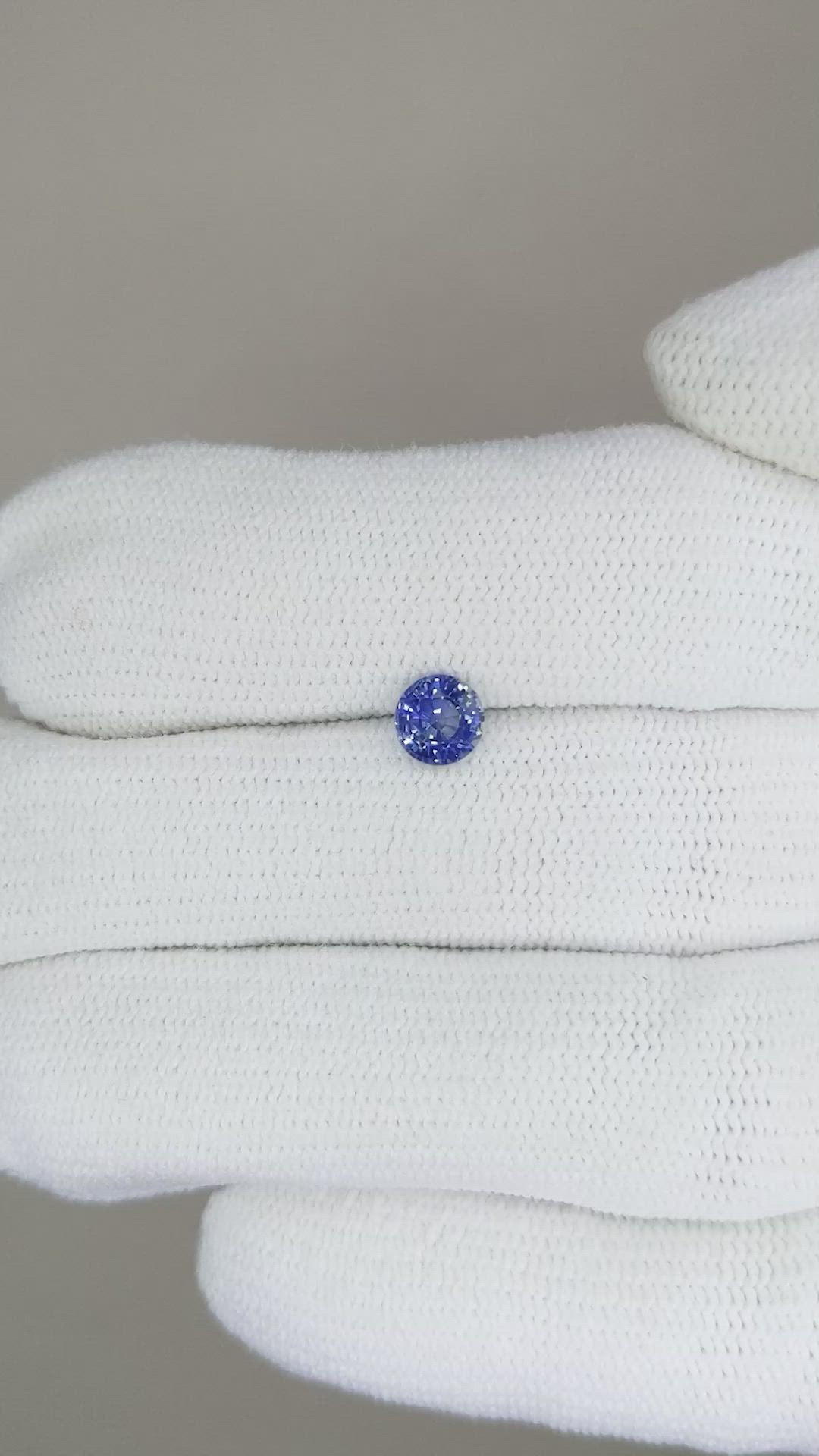 0.65 Ct. Blue Sapphire from Ceylon (Sri Lanka) Size Video