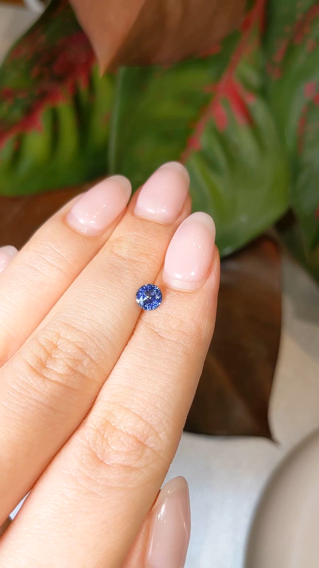 0.65 Ct. Blue Sapphire from Ceylon (Sri Lanka) Size Video
